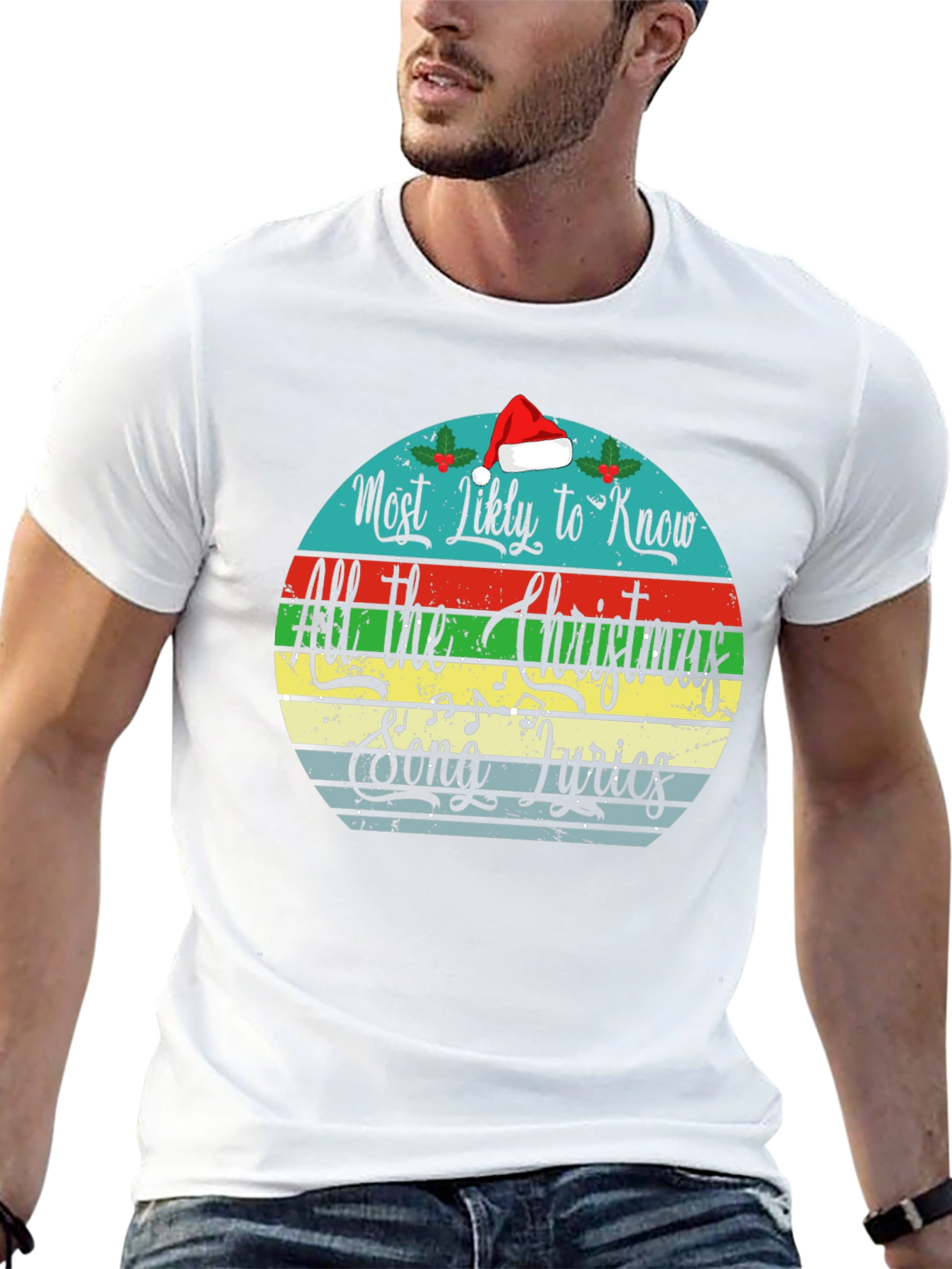 Christmas Song Lyrics Graphic Tee
