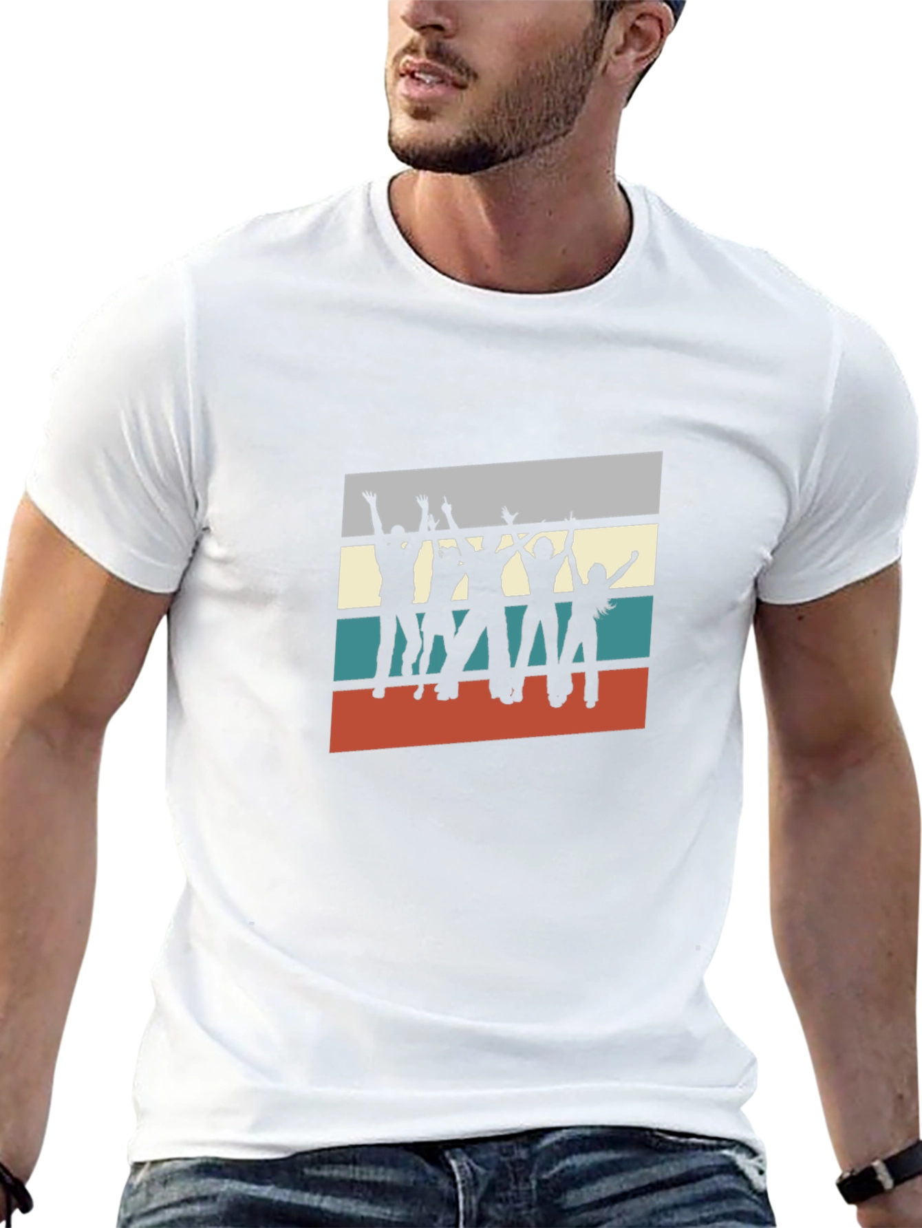 Retro Silhouette Band T-Shirt