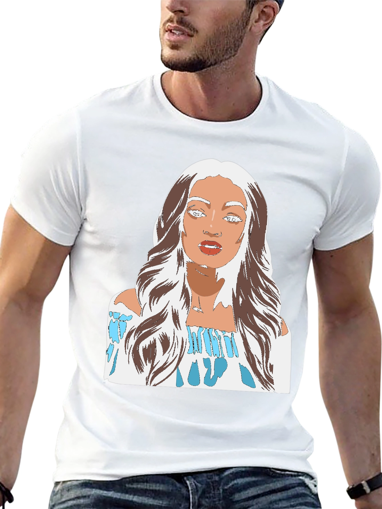 Woman Portrait Graphic Tee - Stylish Casual Wear