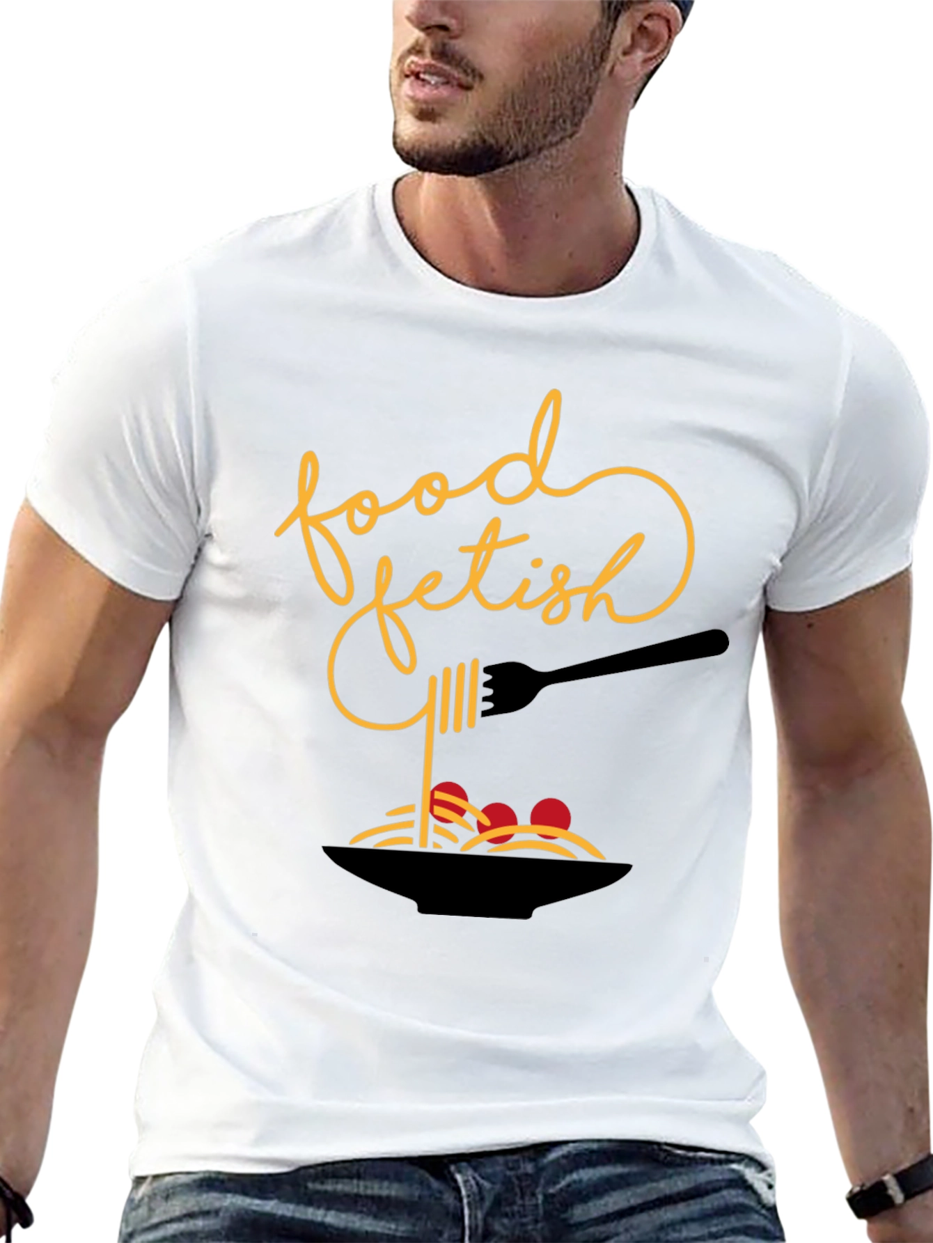 Food Fetish Graphic Tee - Black Casual Shirt