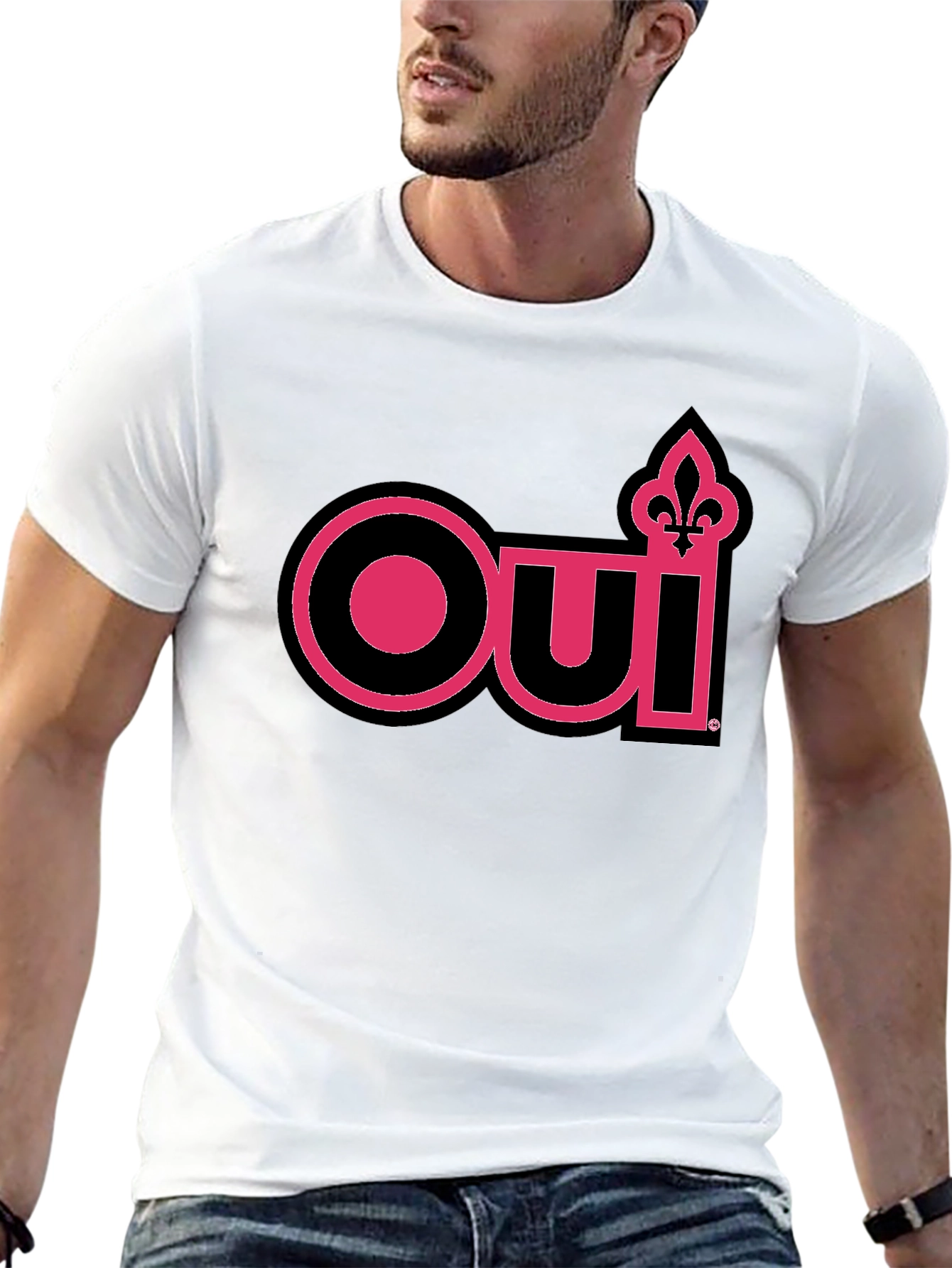 Oui Fleur-de-Lis Graphic Tee - Black
