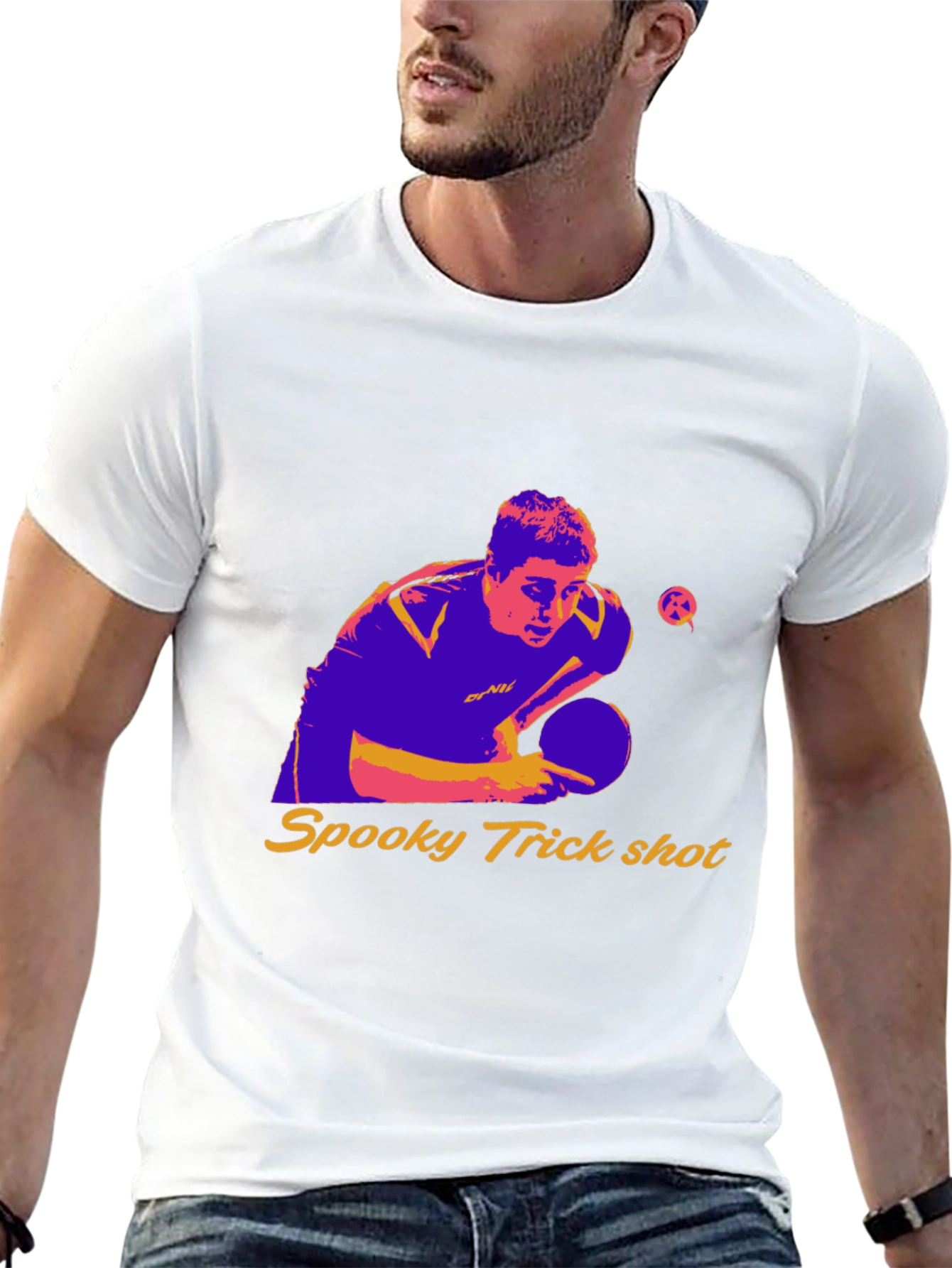 Spooky Trick Shot Table Tennis Graphic Tee