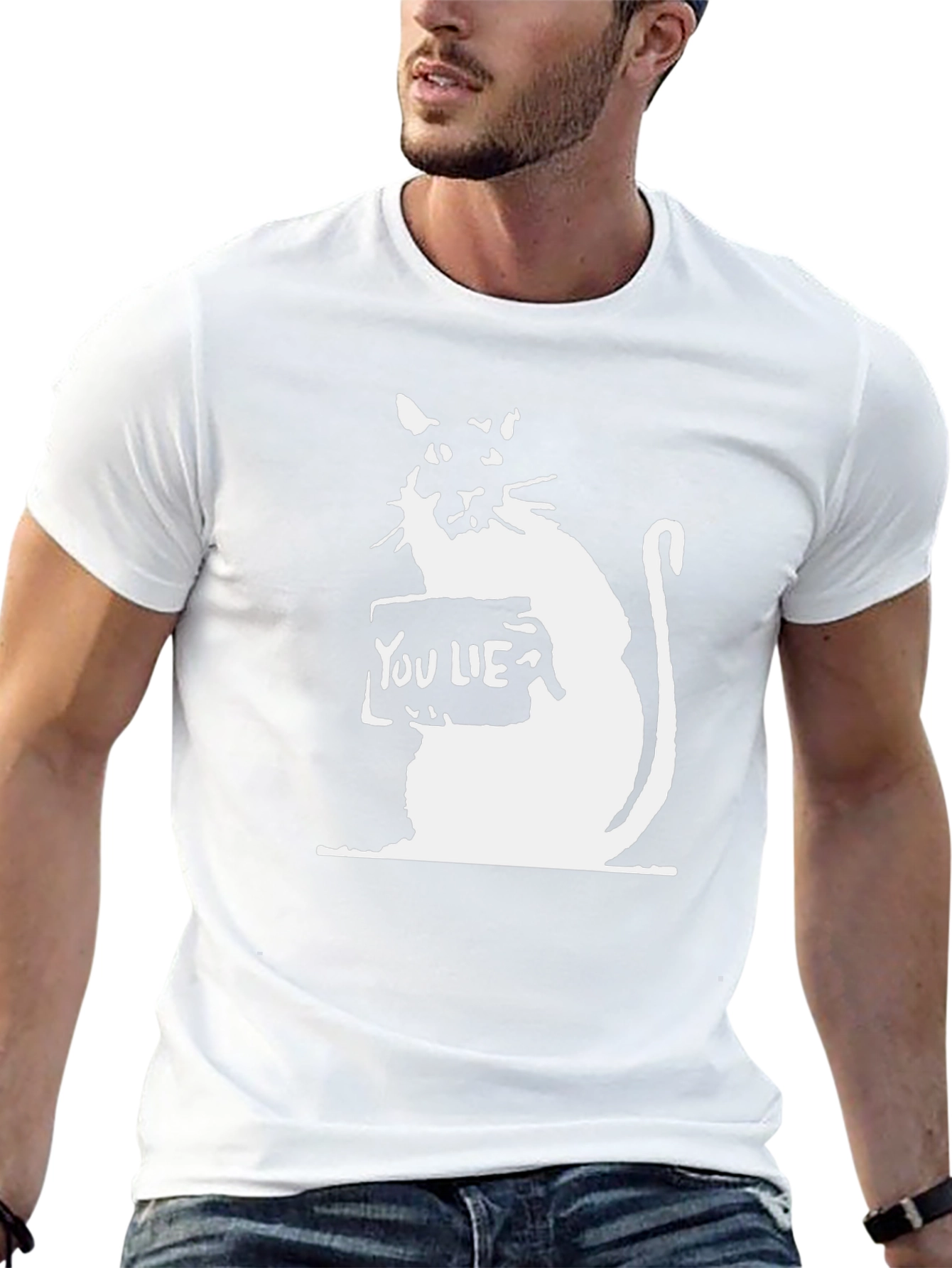 You Lie Cat Graphic T-Shirt - Stylish Black Tee
