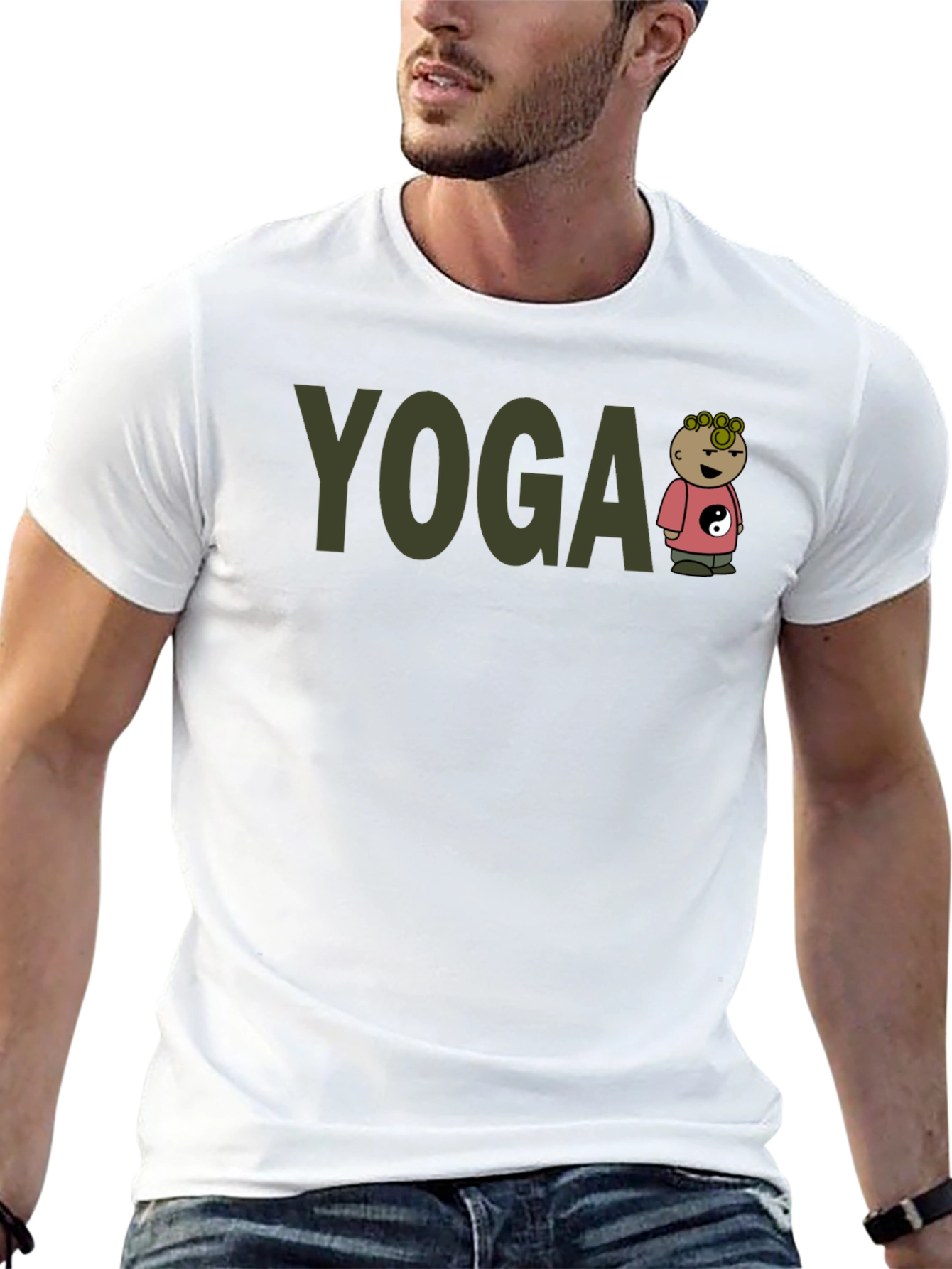 Yoga Cartoon Character T-Shirt