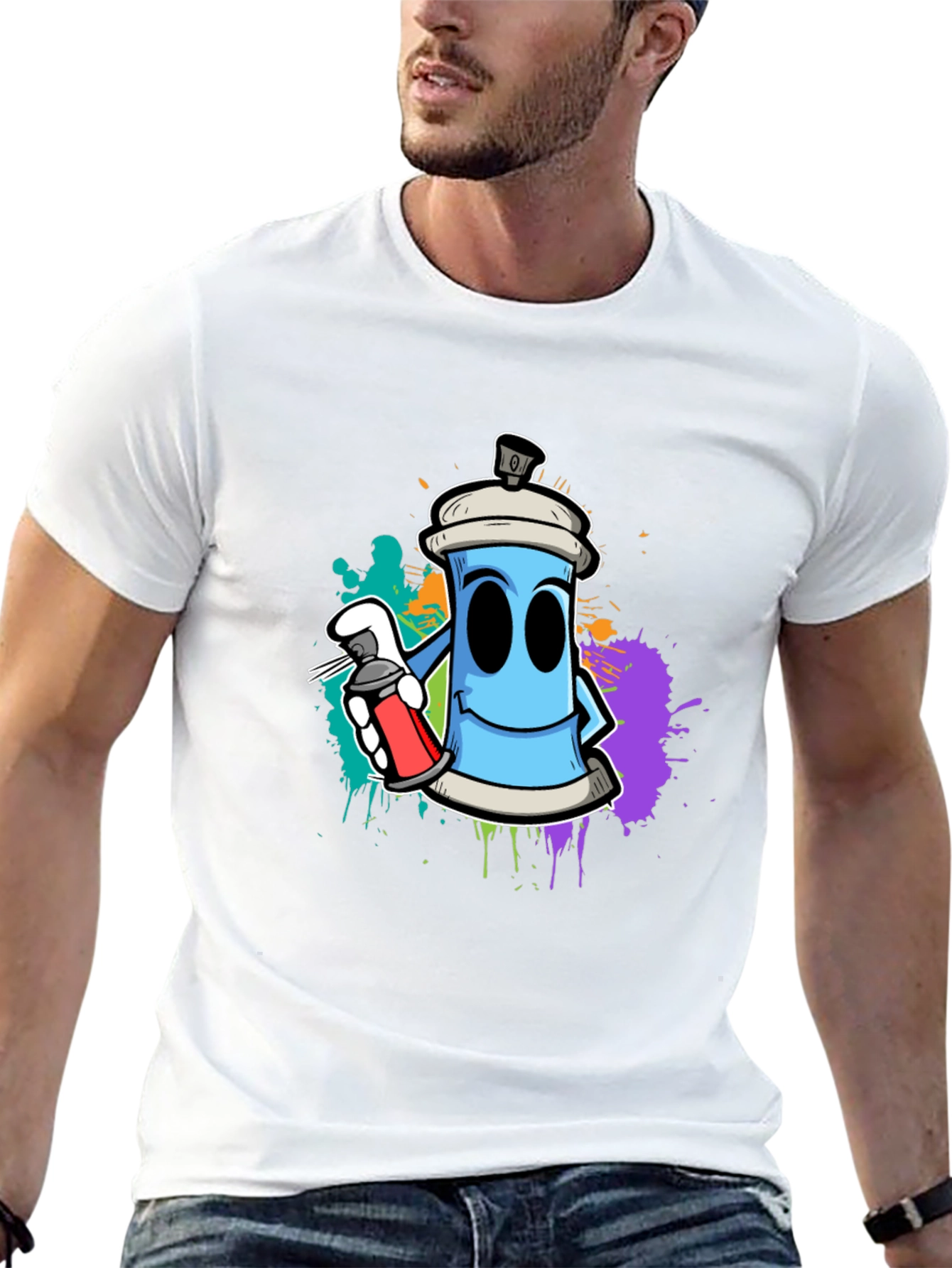 Graffiti Art Spray Can Graphic T-Shirt