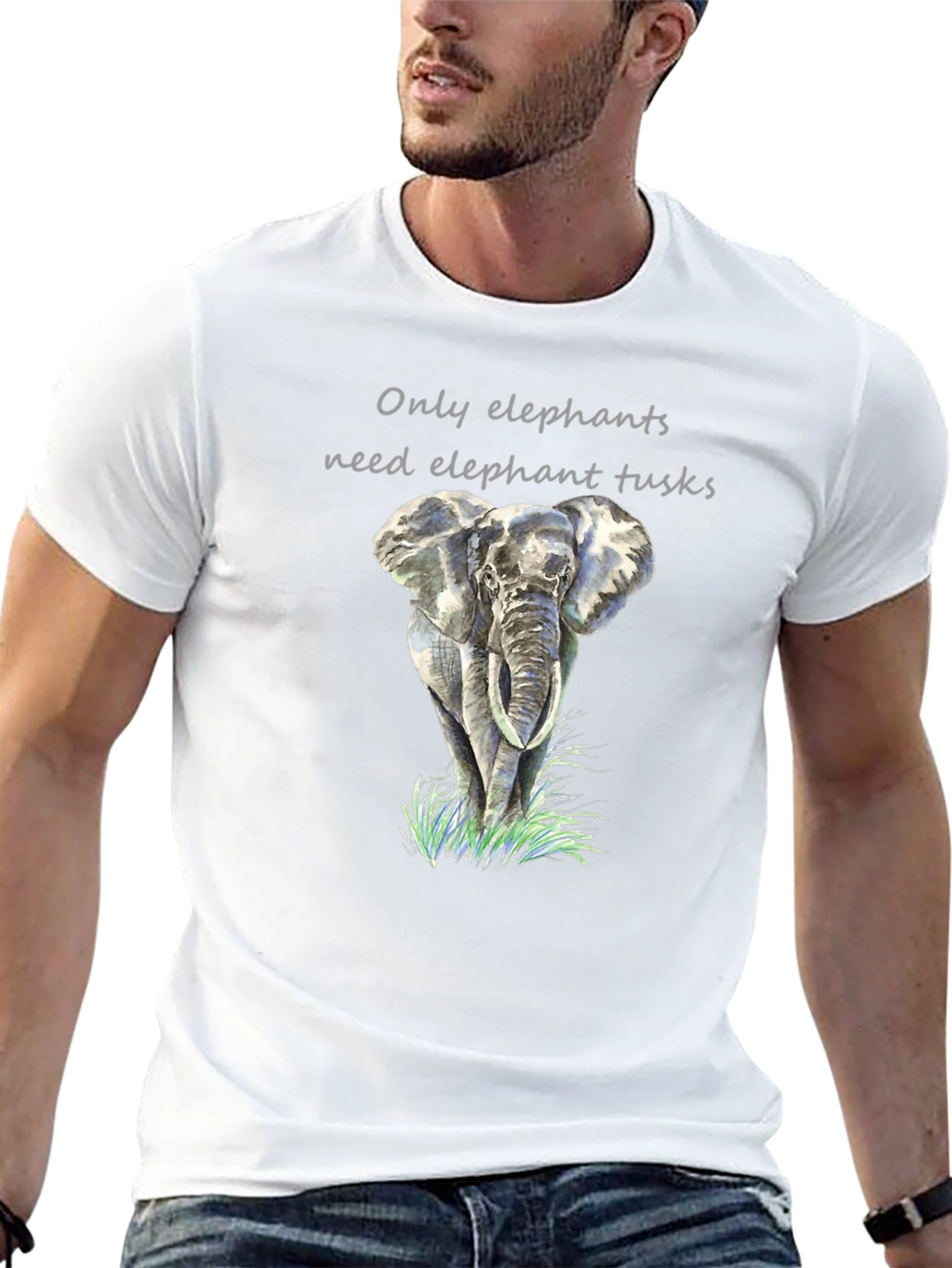 Elephant Tusk Graphic T-Shirt