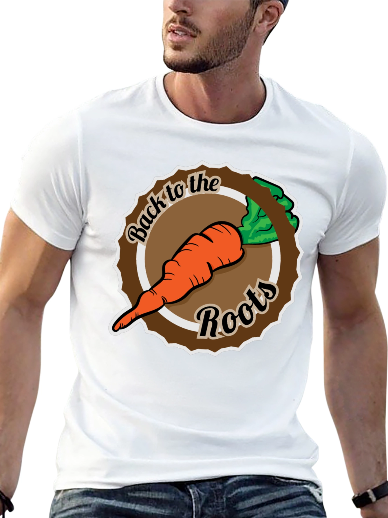 Back to the Roots Carrot Graphic Tee - Black
