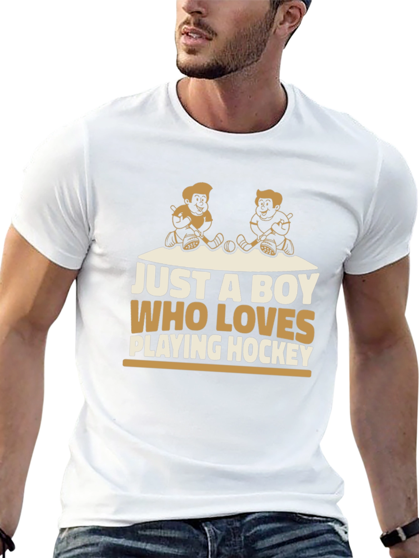 Just a Boy Who Loves Playing Hockey T-Shirt