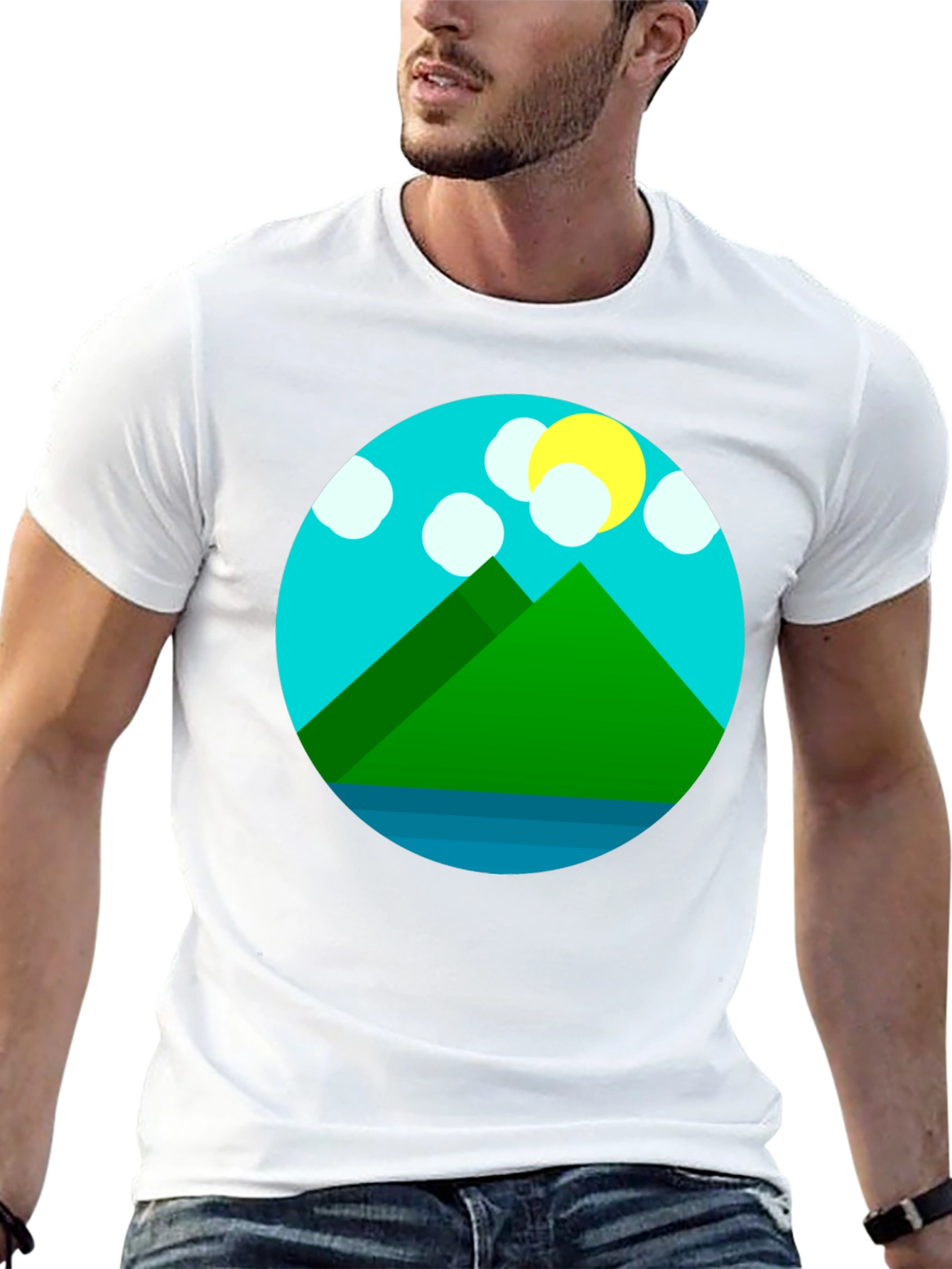 Mountain Graphic Tee - Stylish Unisex Black T-Shirt