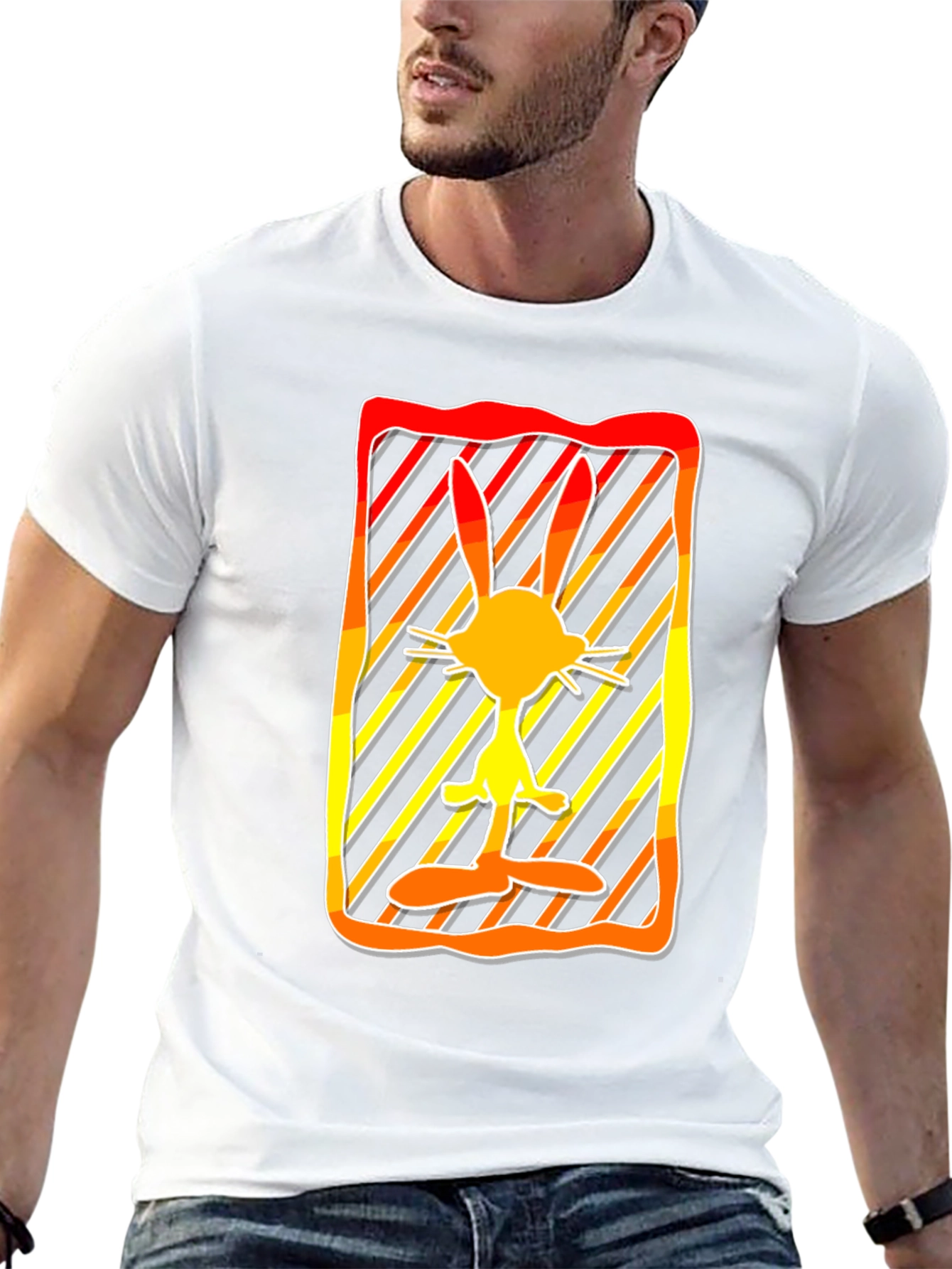 Retro Cartoon Rabbit Graphic Tee