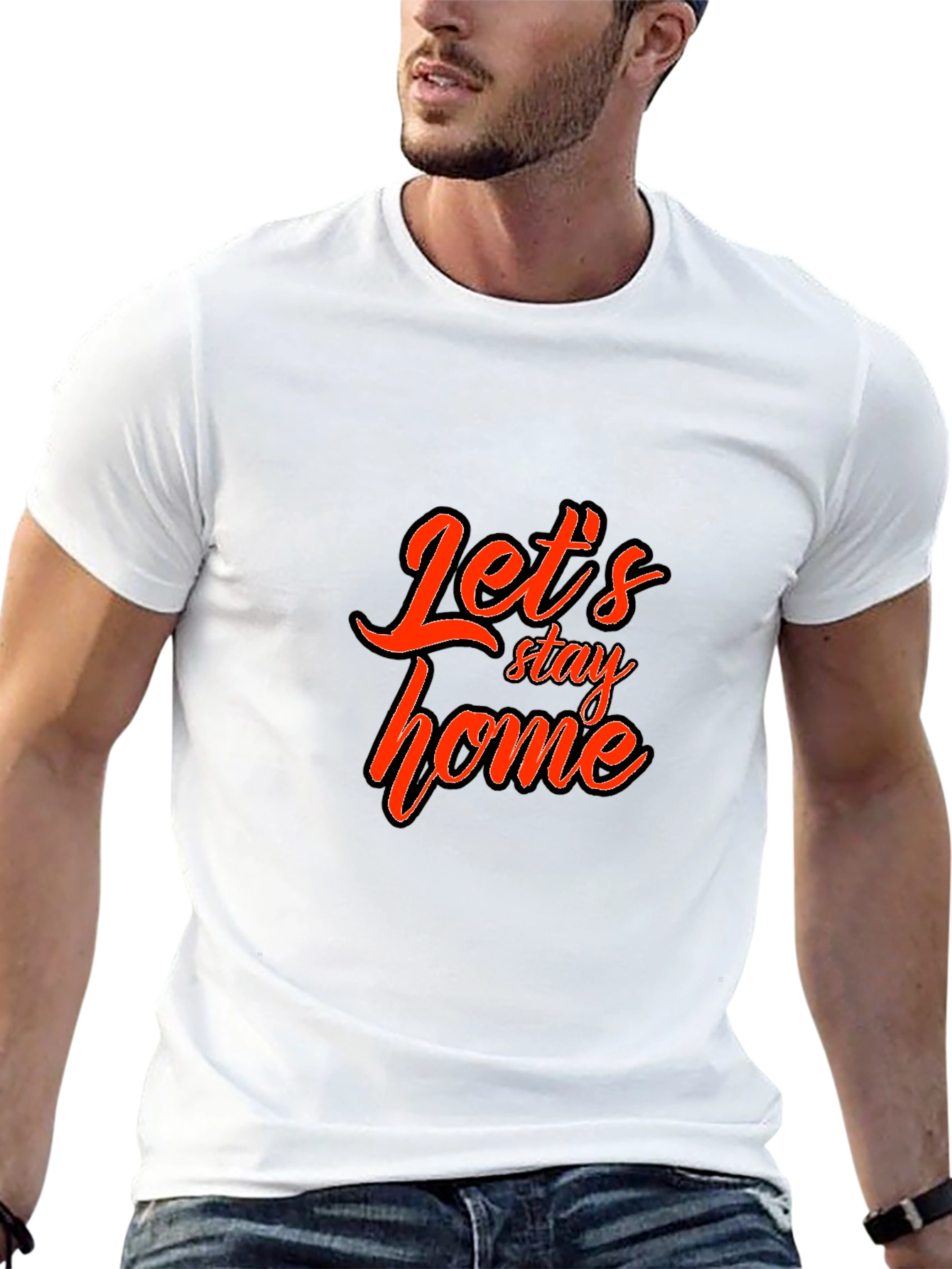 Stay Home Graphic Tee - Black T-Shirt