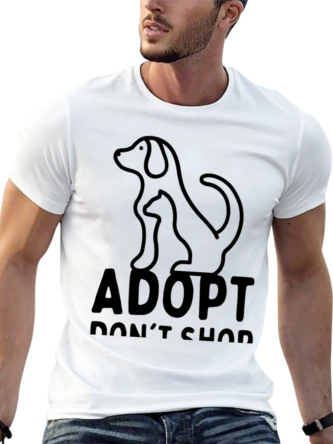 Adopt Dont Shop Graphic T-Shirt