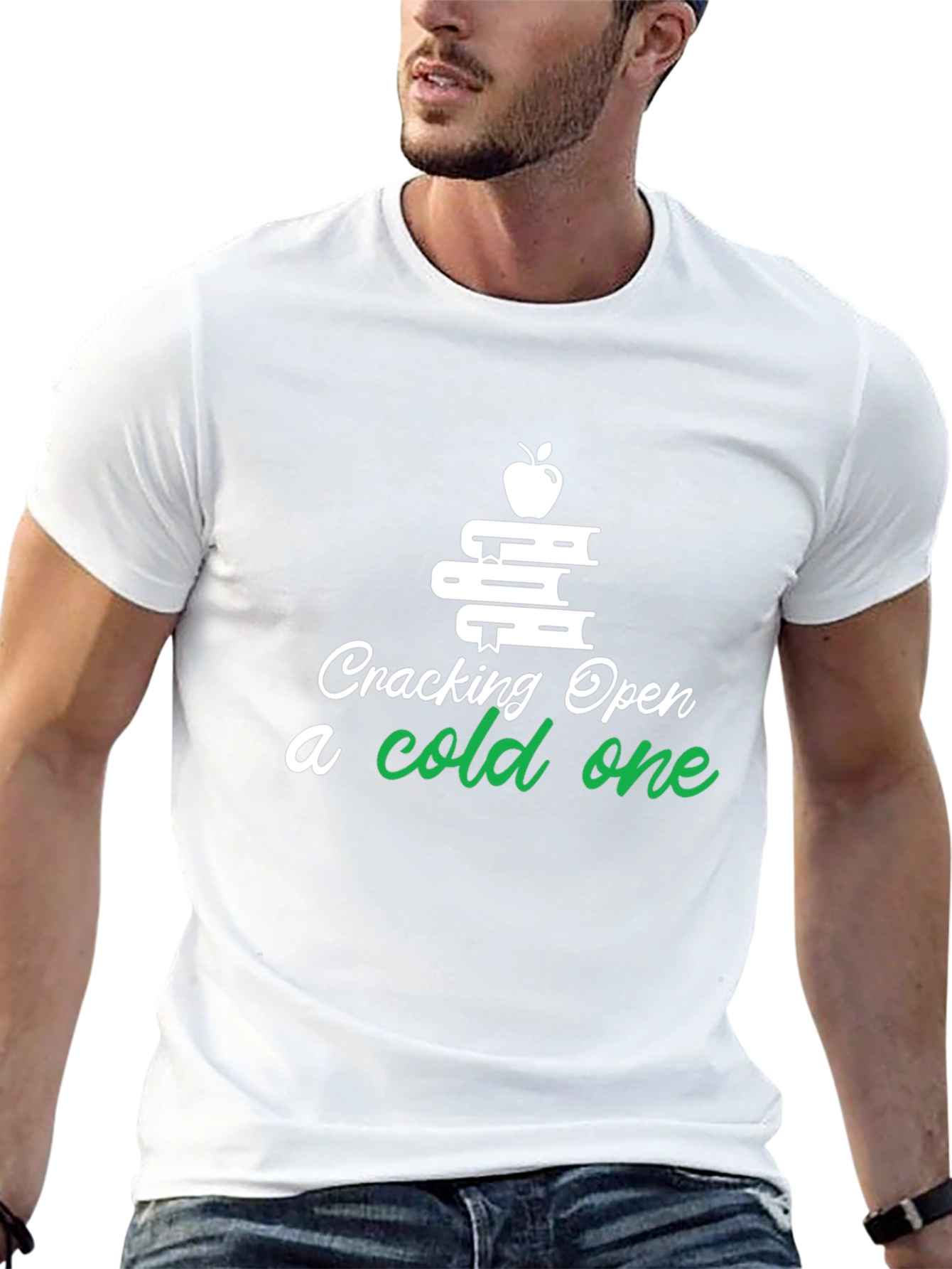 Cracking Open a Cold One Book Lover T-Shirt