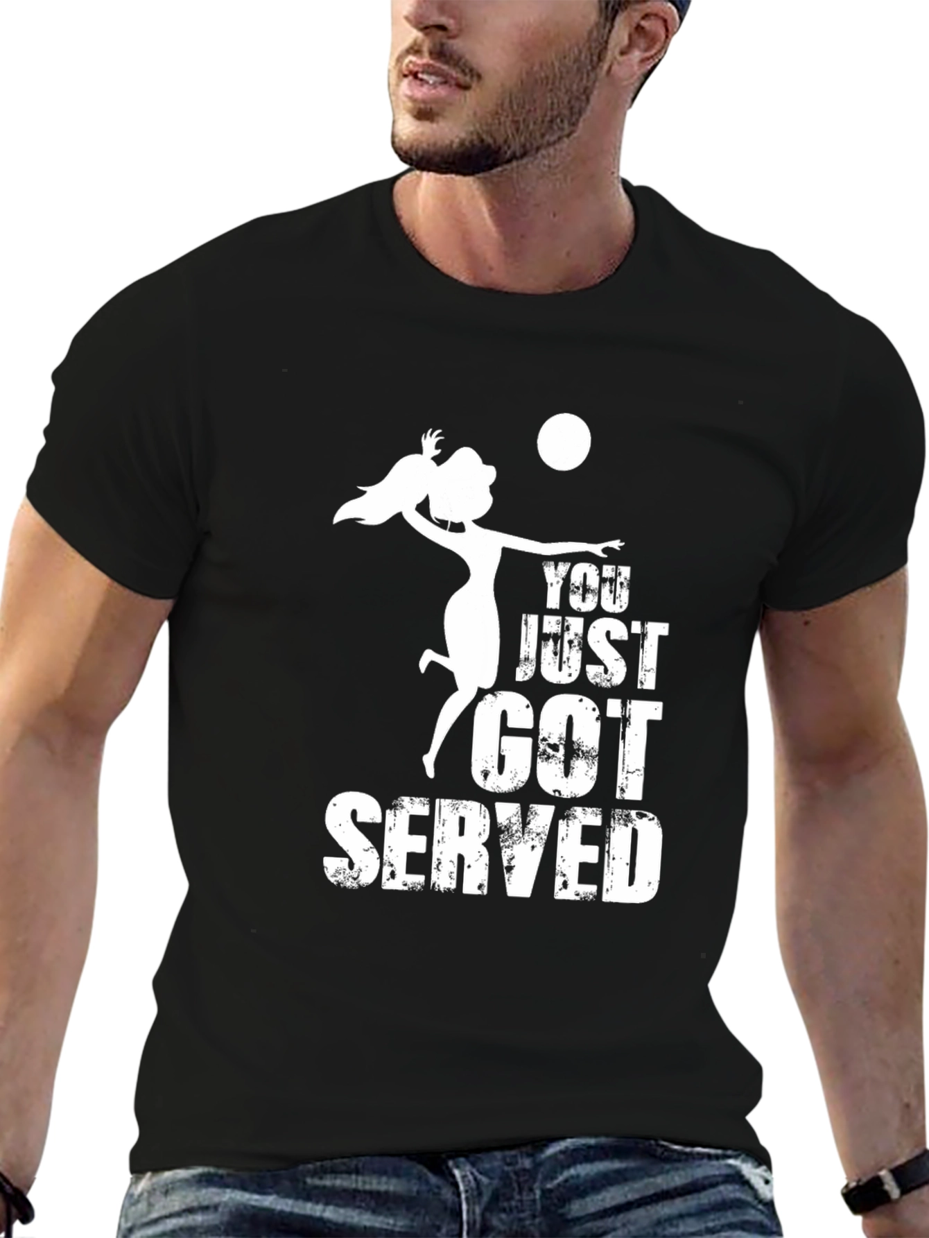 Volleyball You Just Got Served Graphic T-Shirt