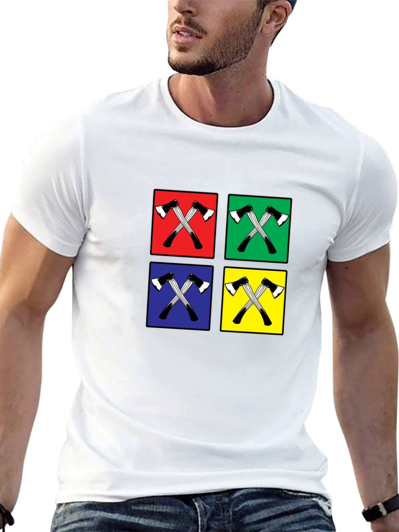 Axe Icon Pop Art Black Tee