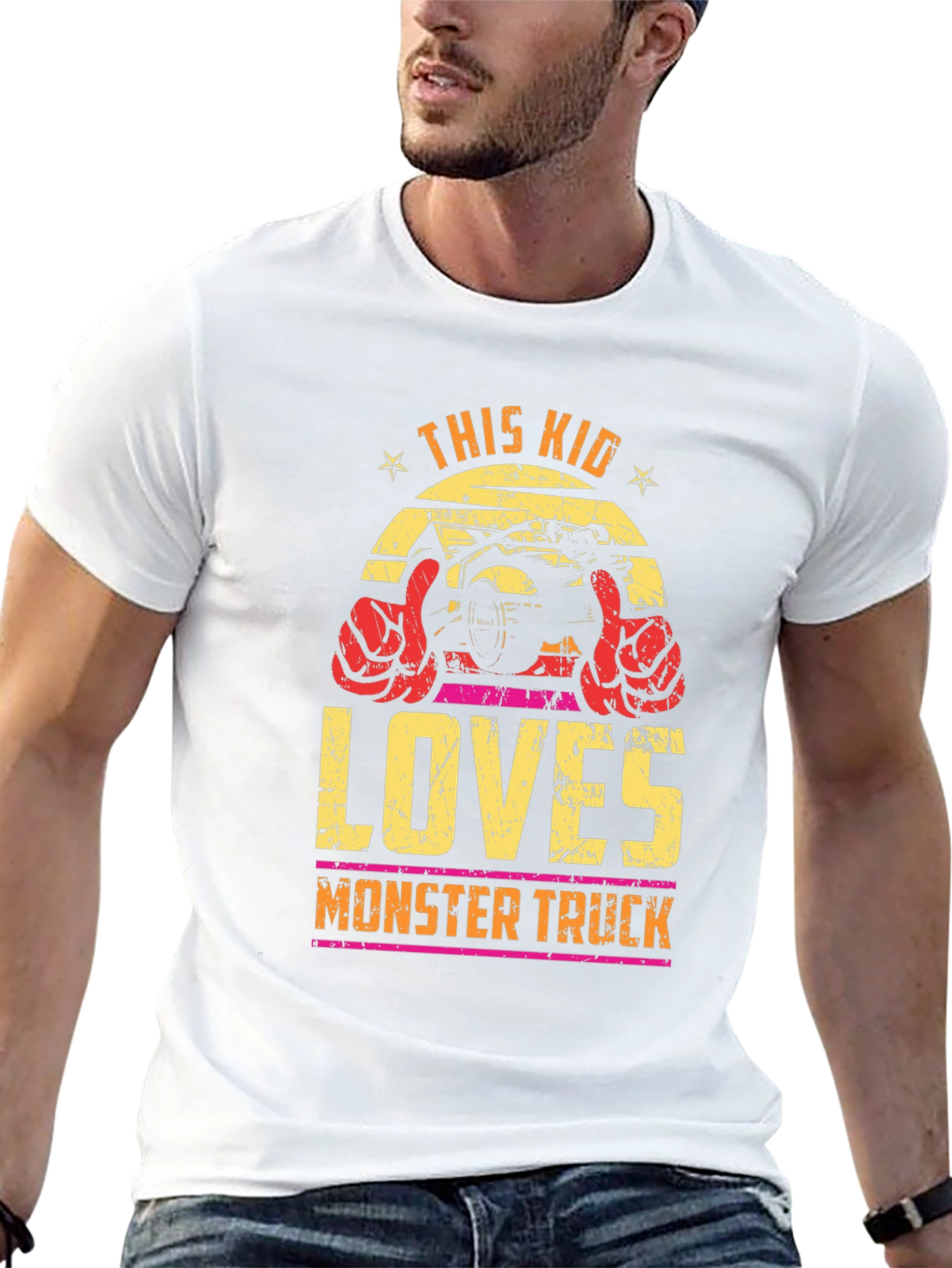 This Kid Loves Monster Truck Graphic T-Shirt