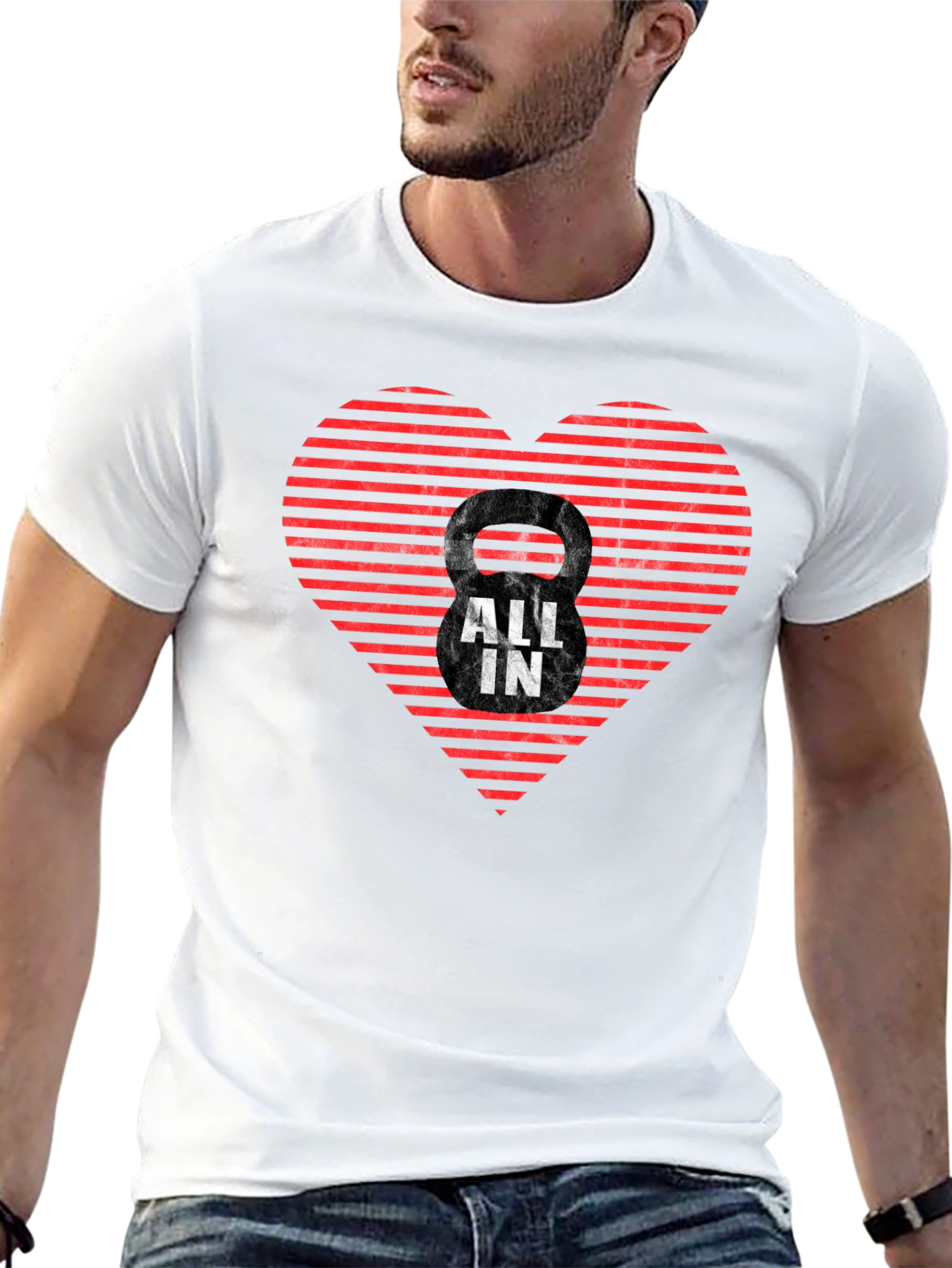 All In Kettlebell Heart T-Shirt