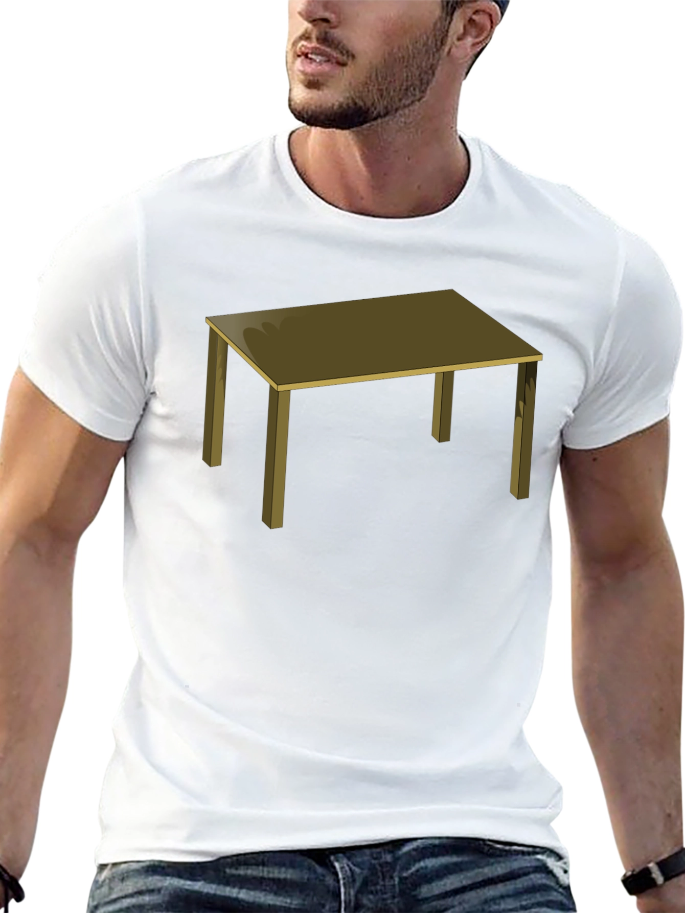Table Graphic Tee - Black Cotton T-Shirt