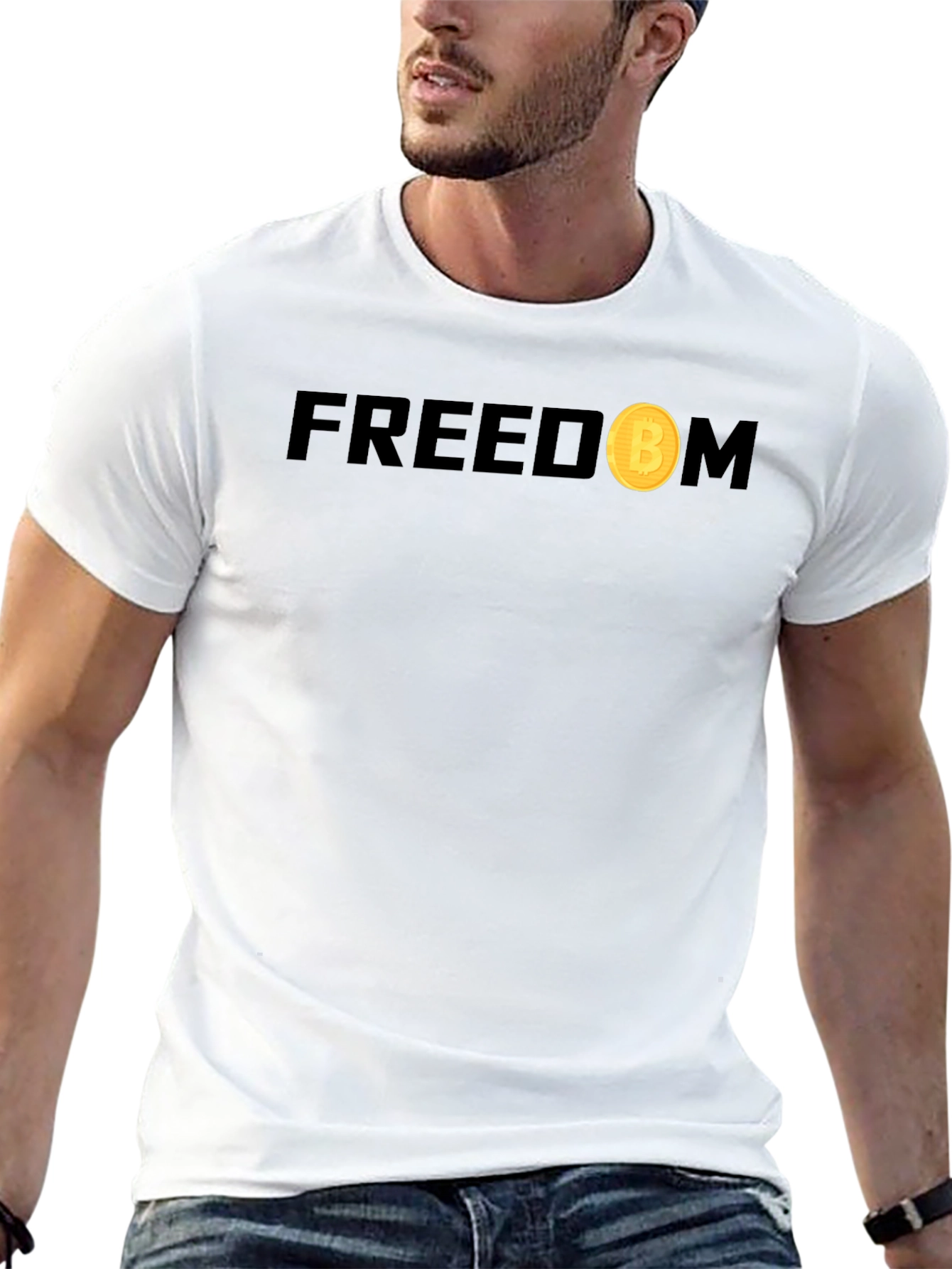 Freedom Bitcoin Graphic Tee - Crypto Enthusiast T-Shirt