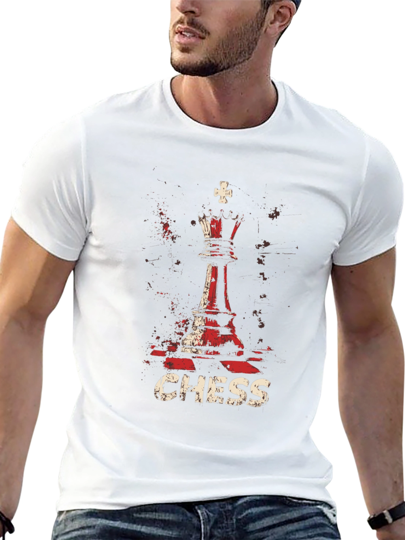 Chess Queen Graphic T-Shirt - Black