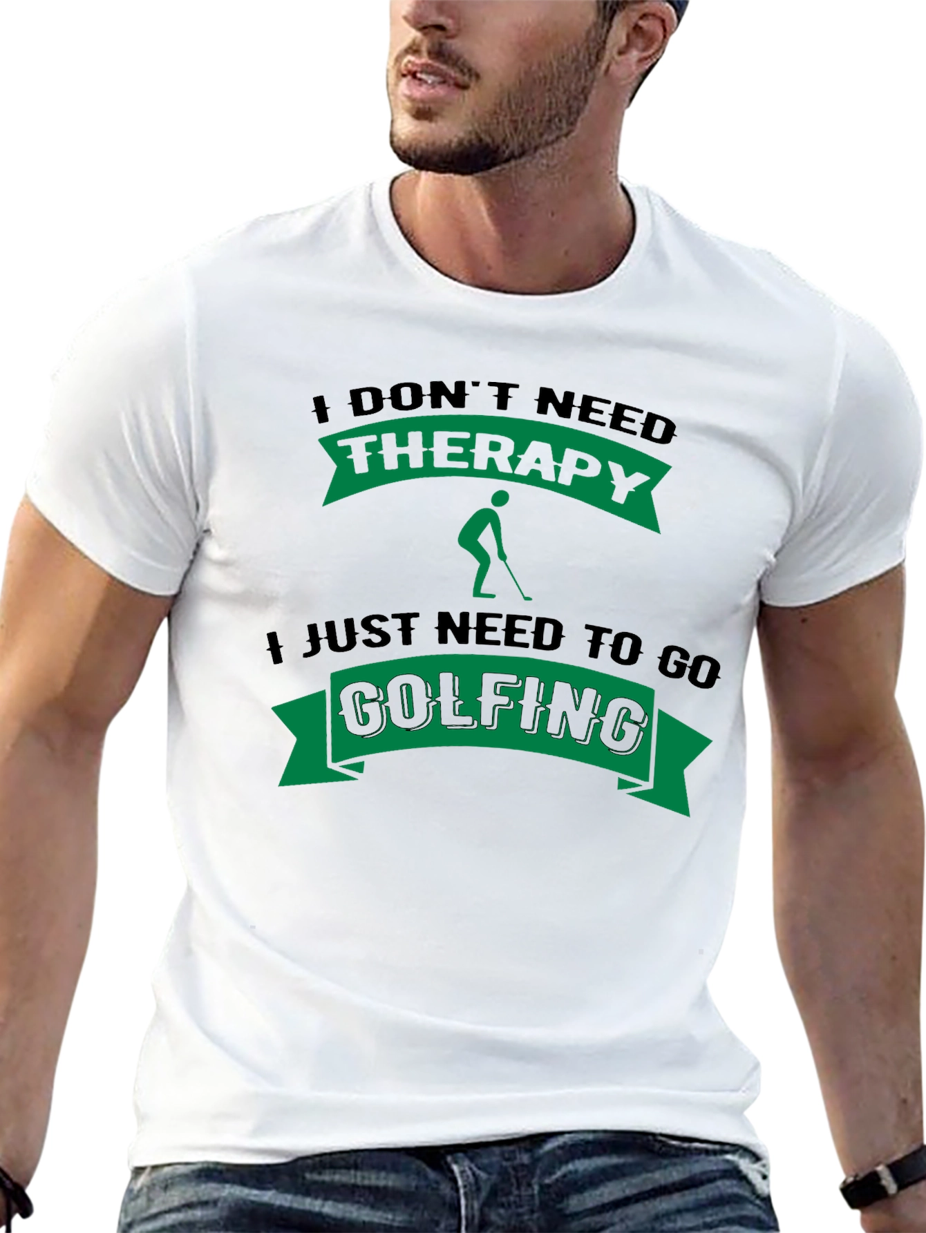 Golf Therapy T-Shirt Funny Golfing Tee
