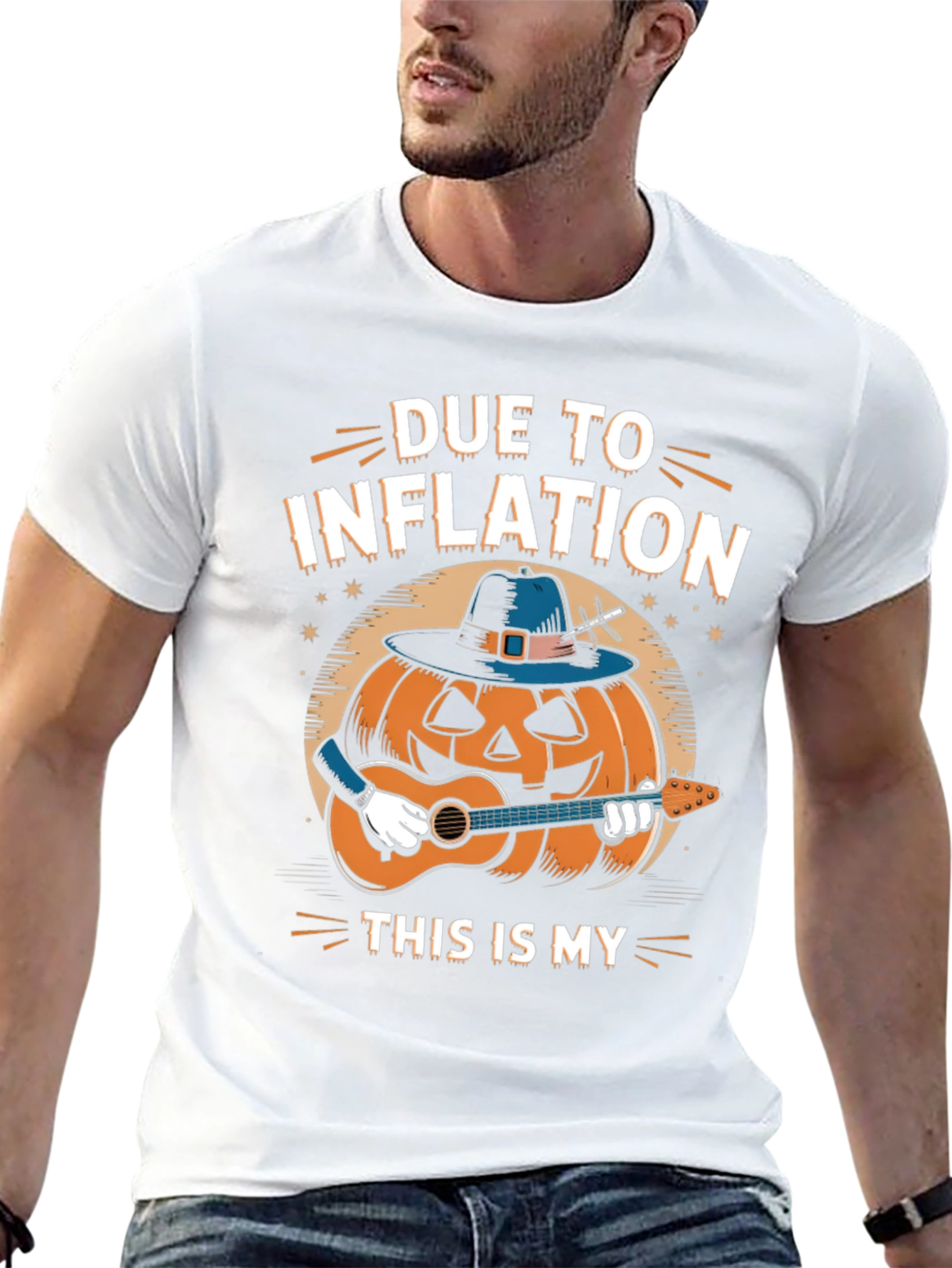 Inflation Pumpkin Guitarist T-Shirt