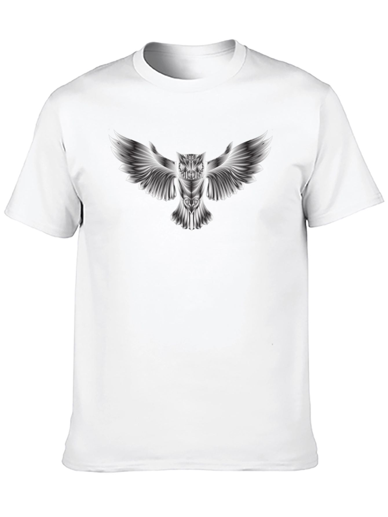 Owl Graphic Print Black T-Shirt