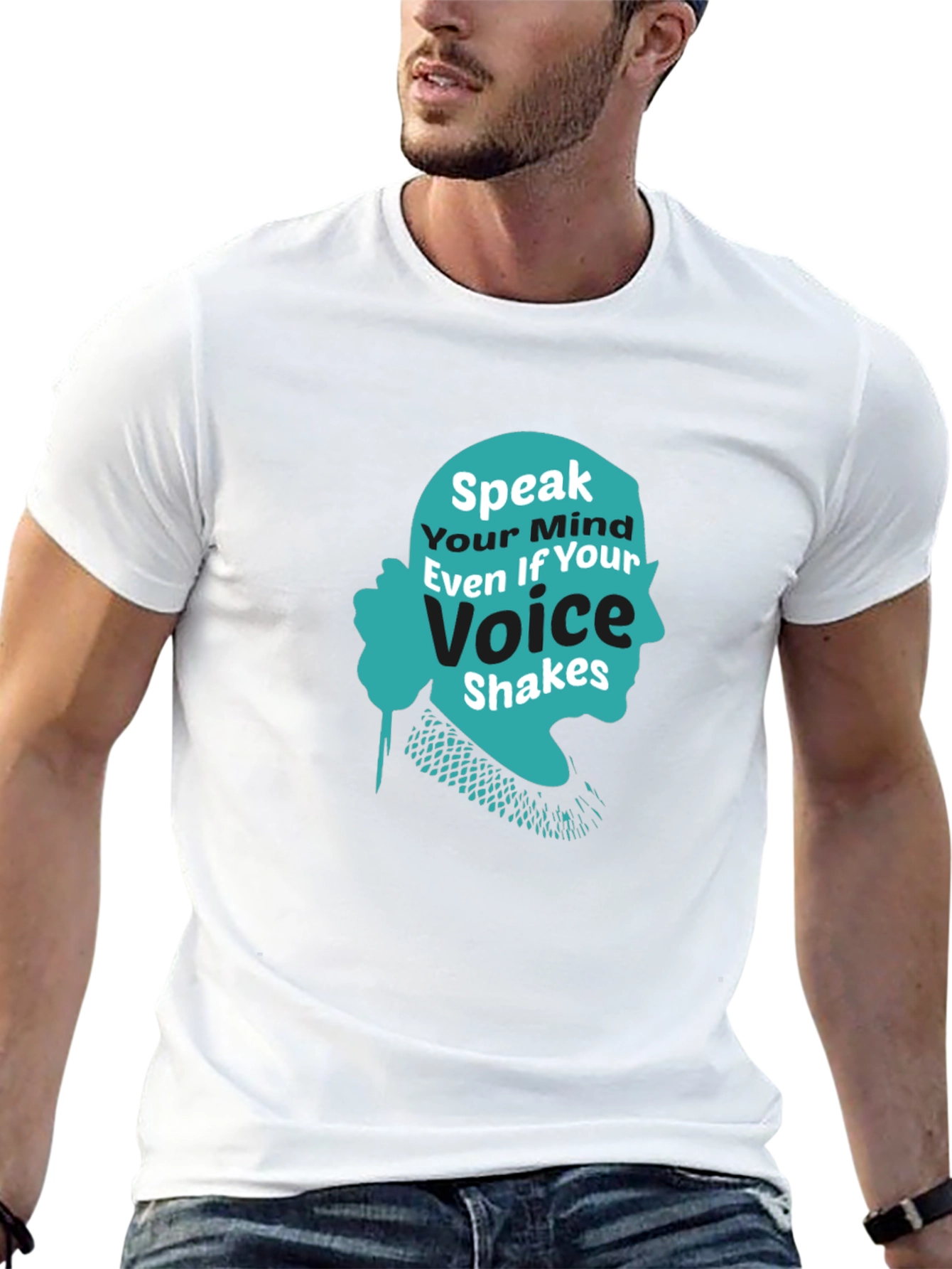 Speak Your Mind T-Shirt - RBG Silhouette
