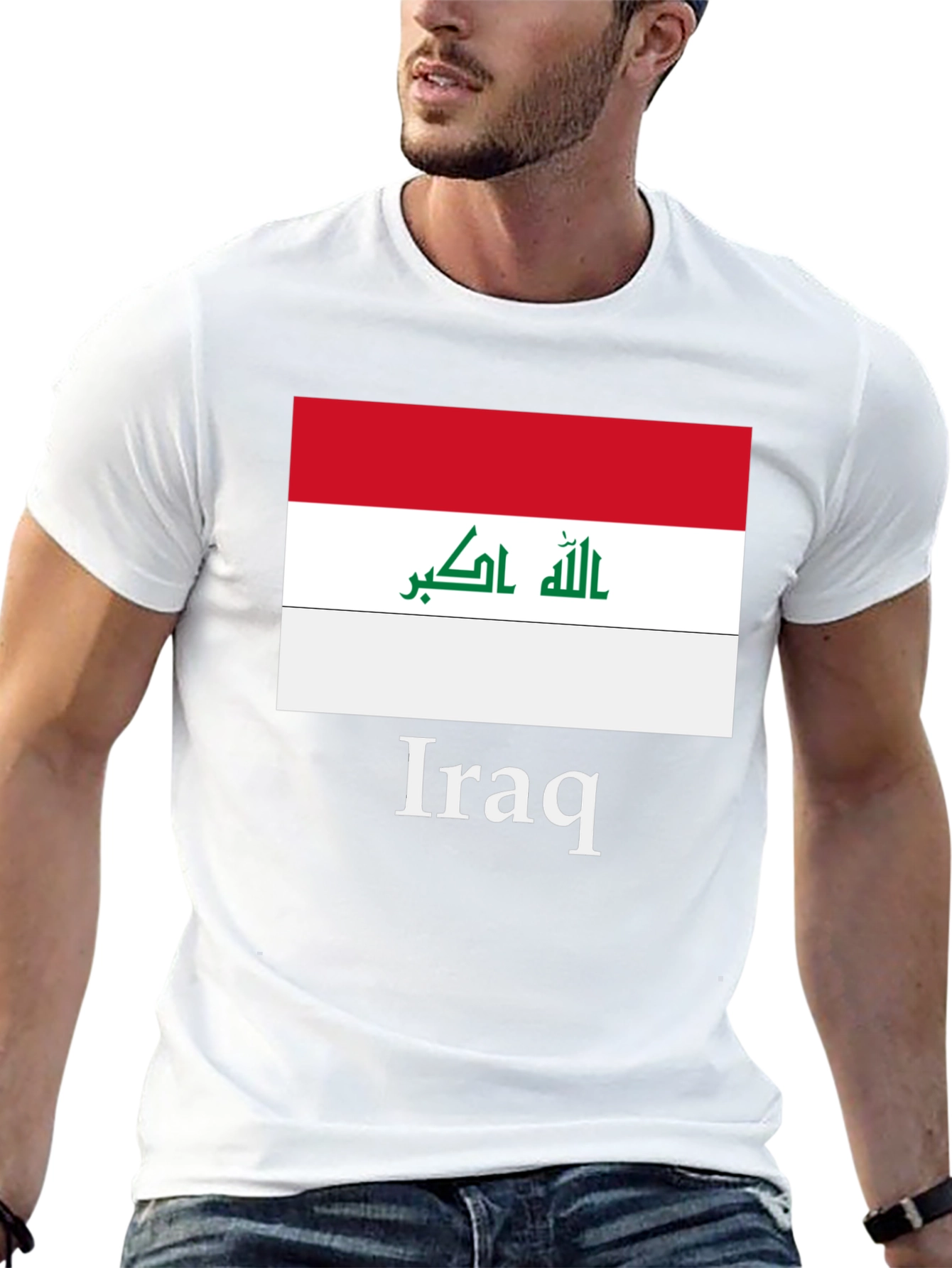 Iraq Flag T-Shirt - Black Graphic Tee