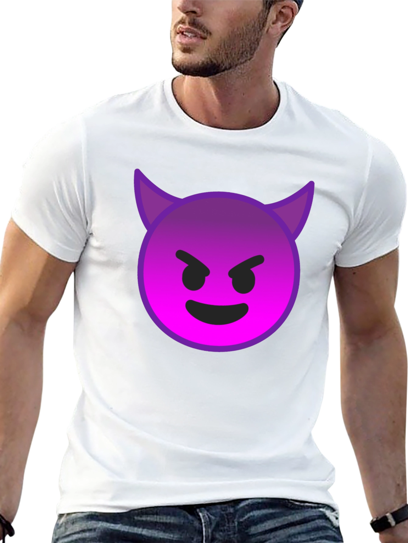 Devil Emoji Graphic Tee - Black