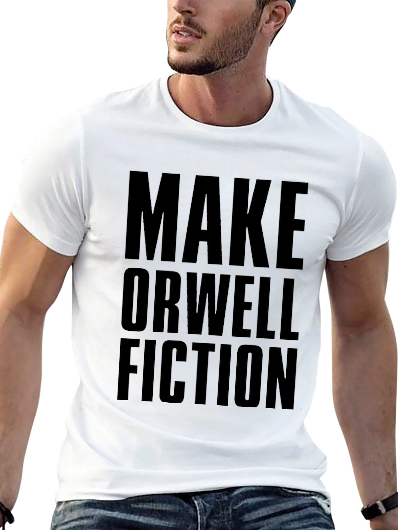 Make Orwell Fiction Black Graphic Tee