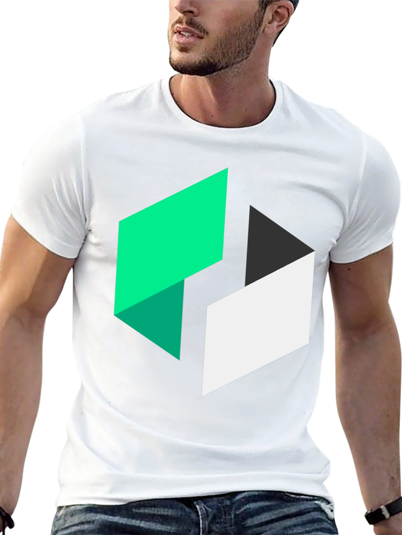 Geometric Graphic Tee - Modern Design