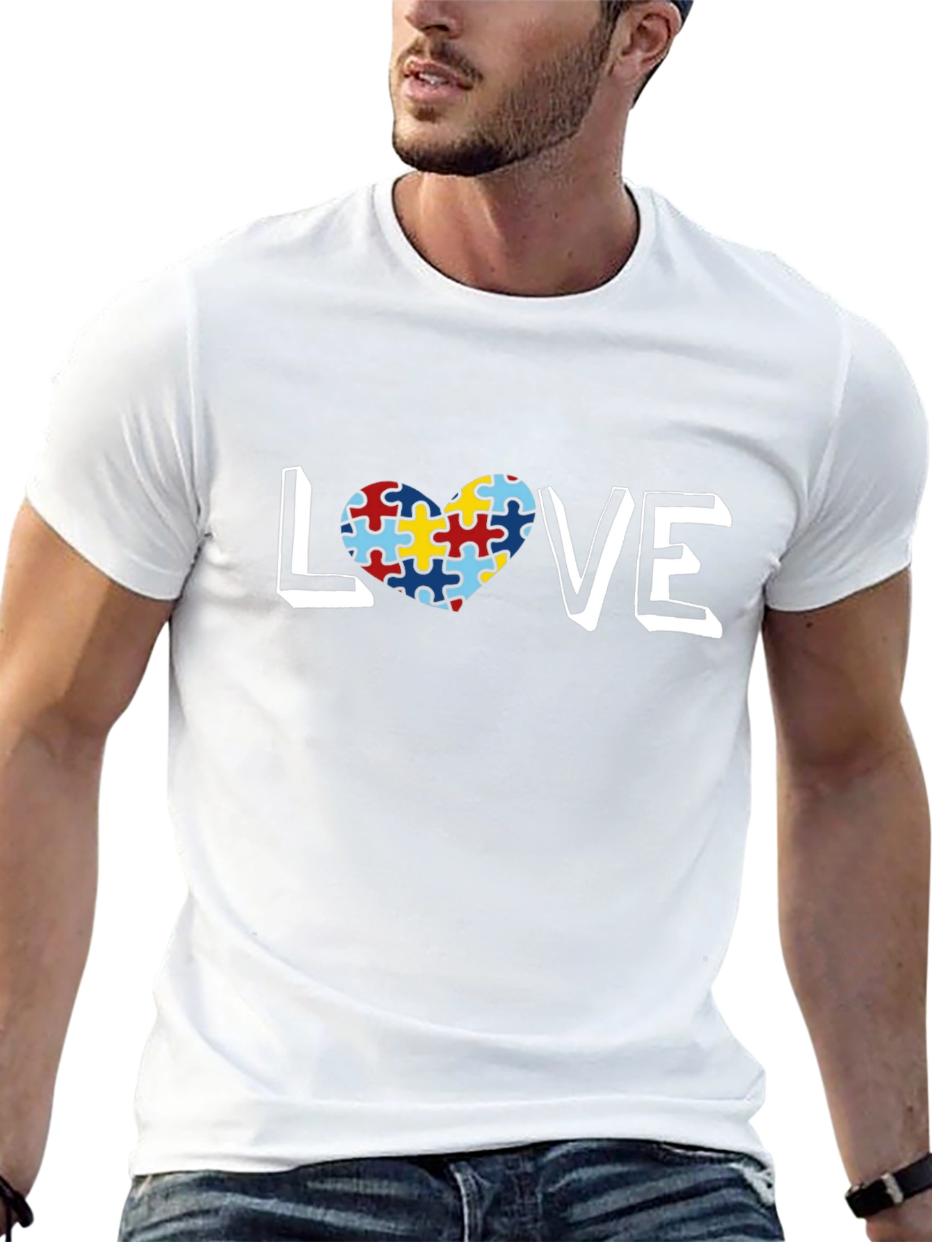 Autism Awareness Love Puzzle Heart T-Shirt