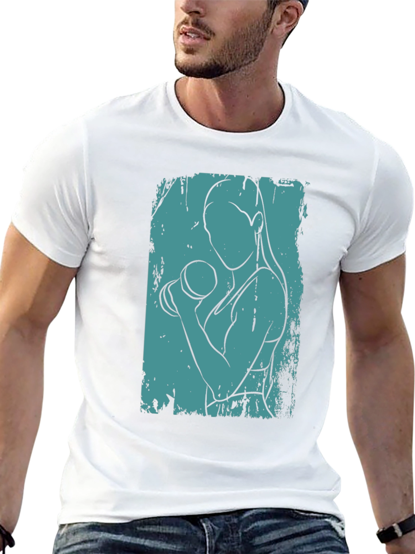 Fitness Woman Graphic Tee - Stylish Workout Shirt
