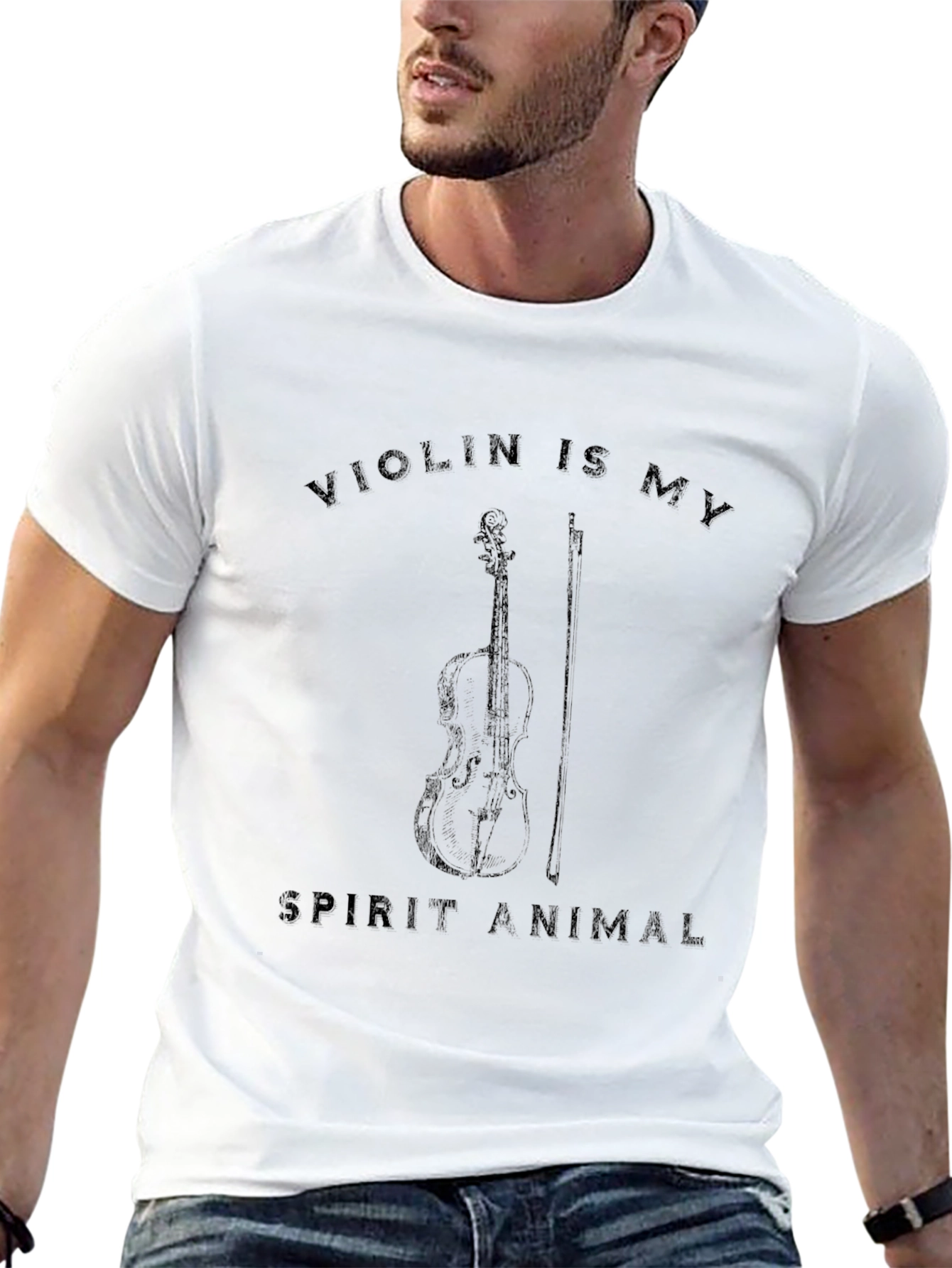Violin Spirit Animal Graphic T-Shirt