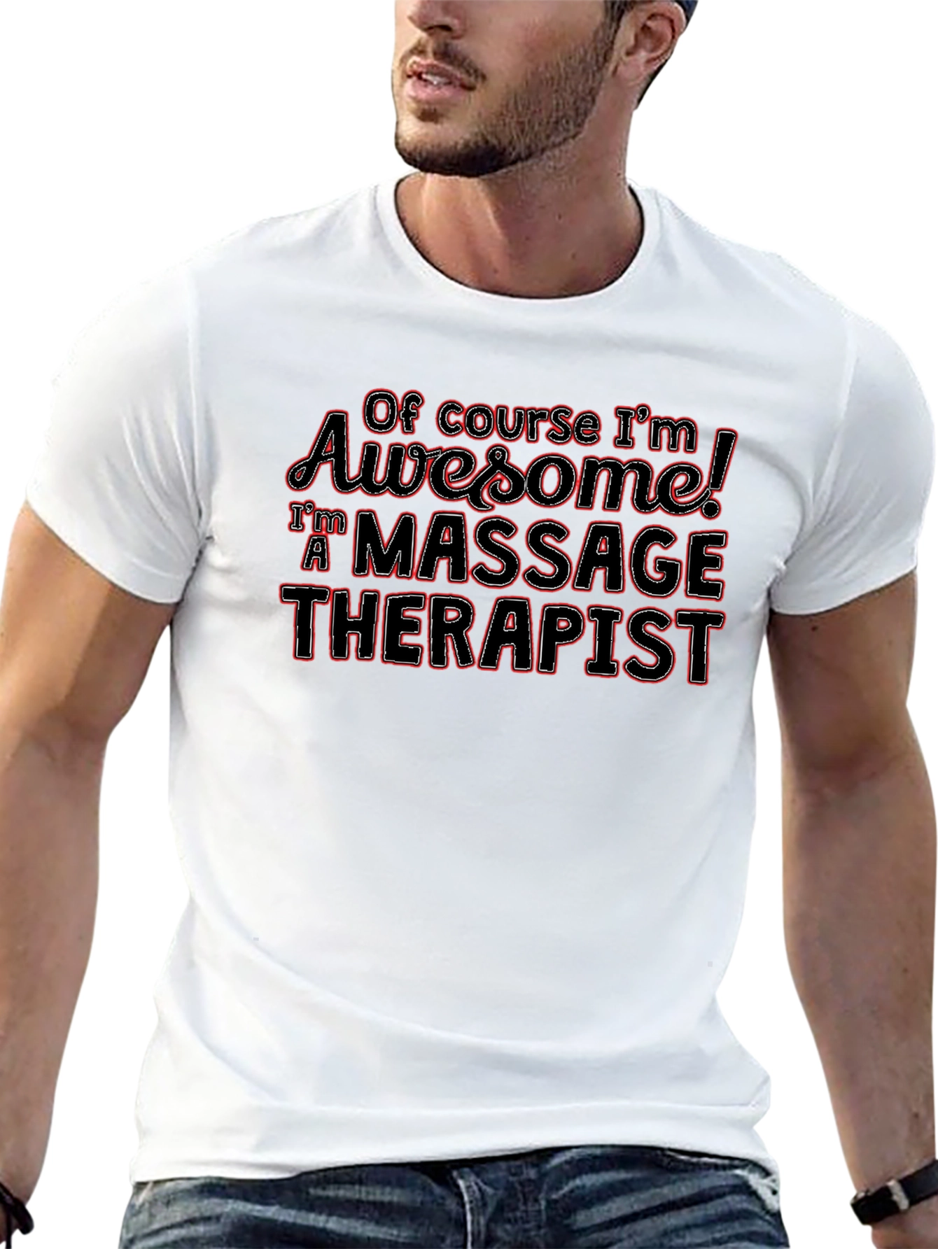 Massage Therapist Awesome Black T-Shirt
