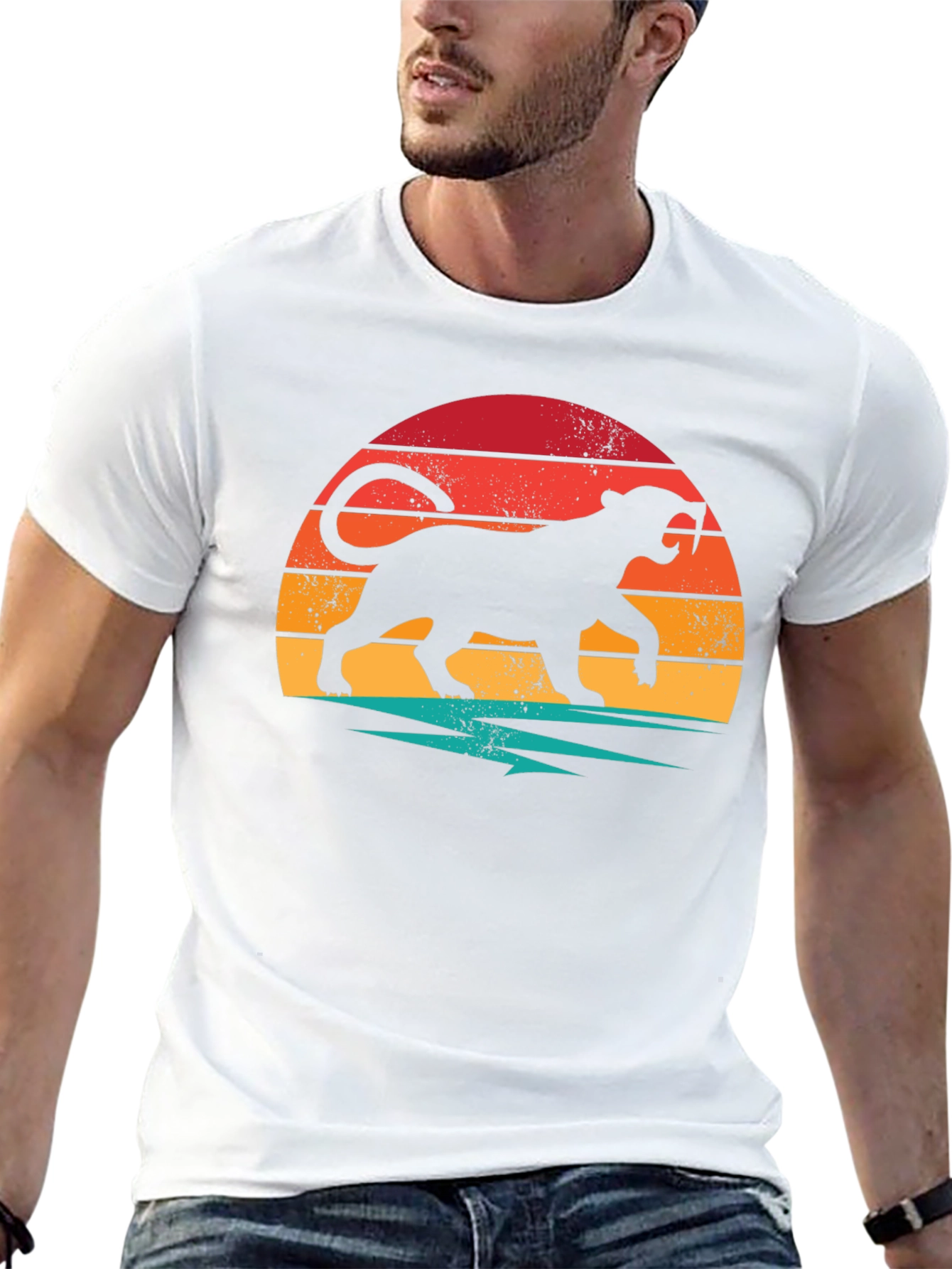 Retro Panther Graphic T-Shirt