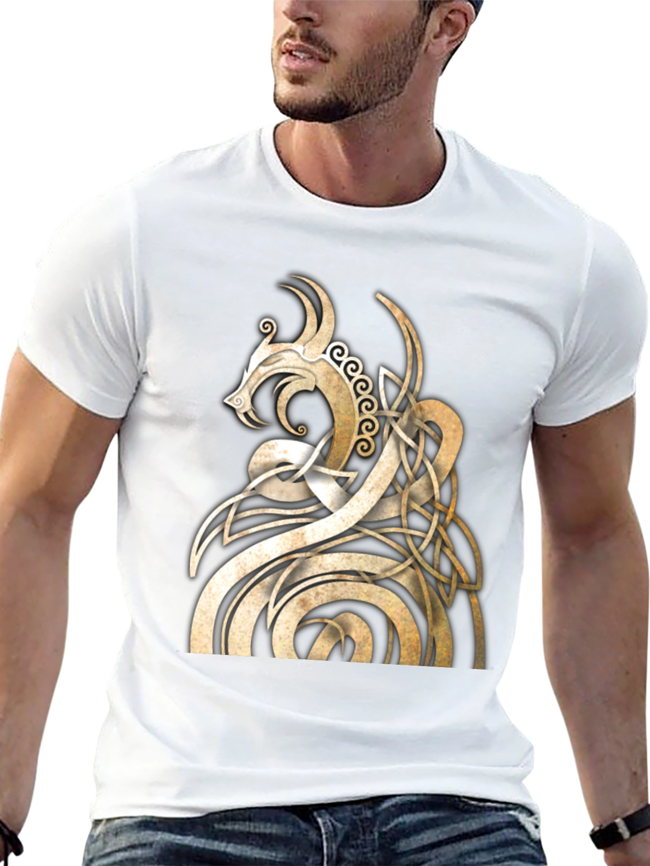Celtic Dragon Knot T-Shirt - Black
