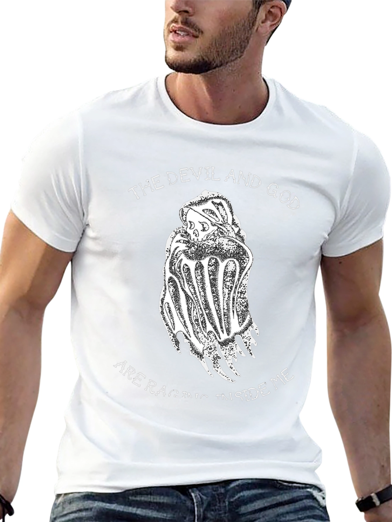 The Devil and God T-Shirt - Black Graphic Tee