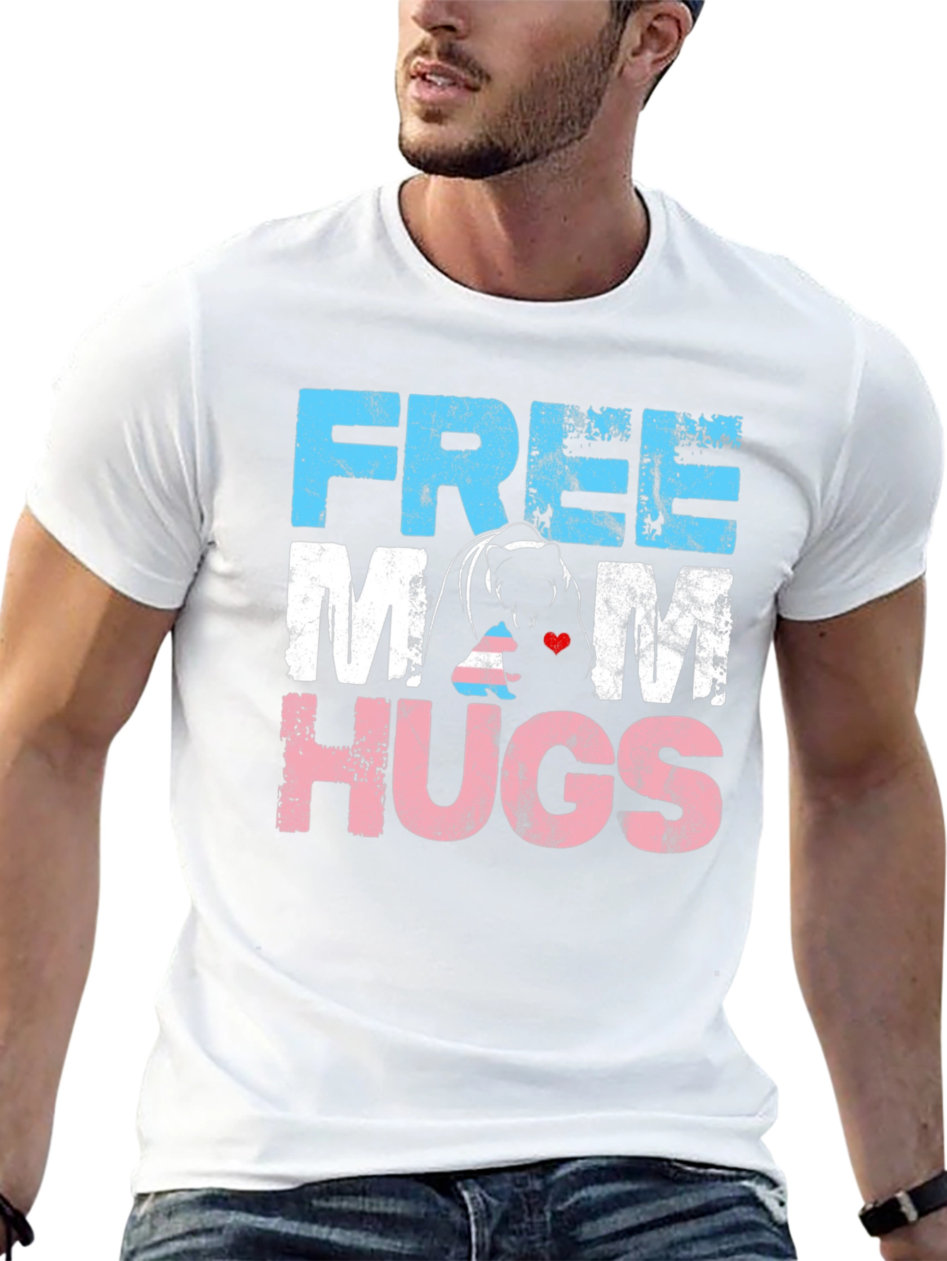 Free Mom Hugs T-Shirt - Bear Hug Graphic Tee