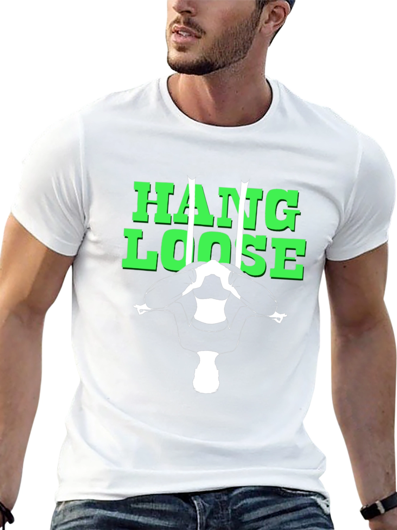 Hang Loose Gymnast Graphic Tee - Black