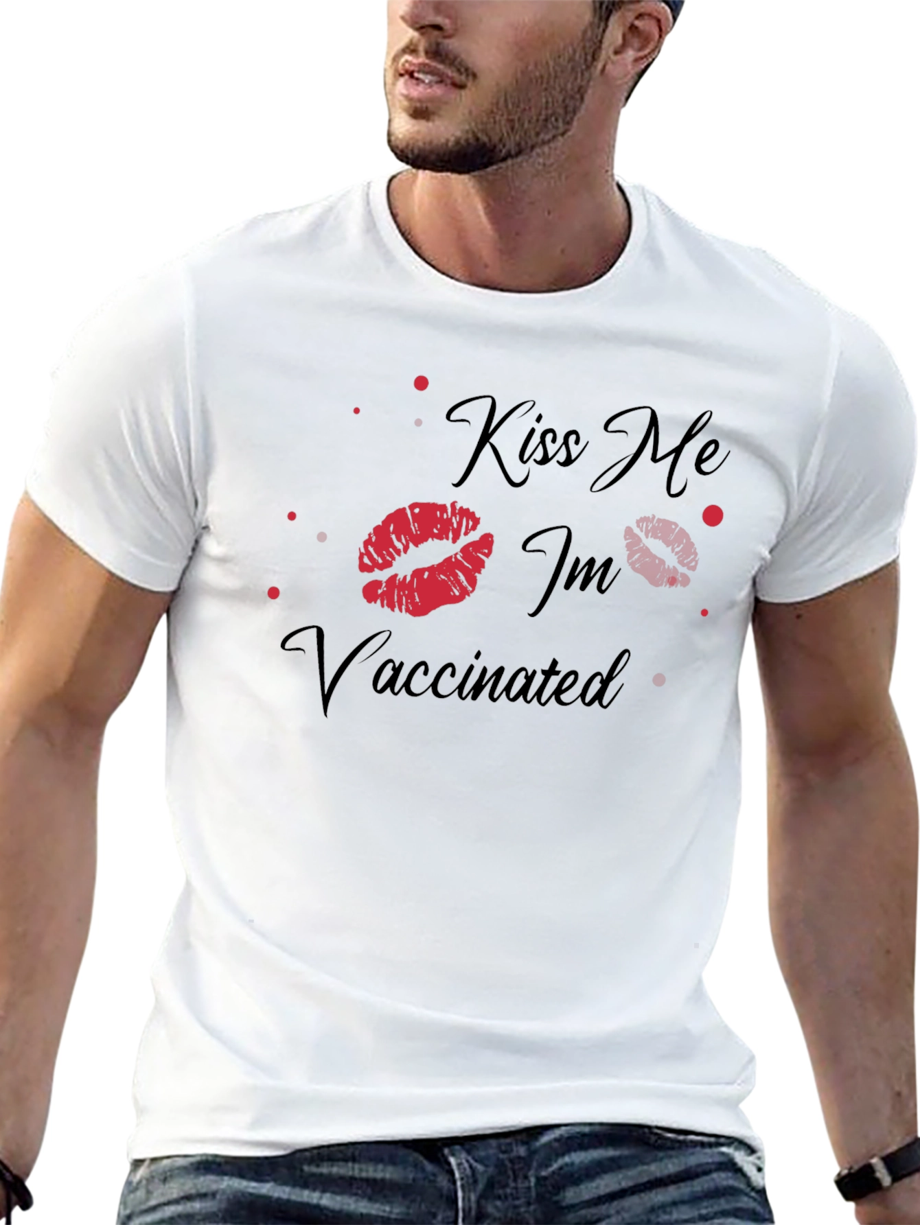 Kiss Me Im Vaccinated Graphic T-Shirt