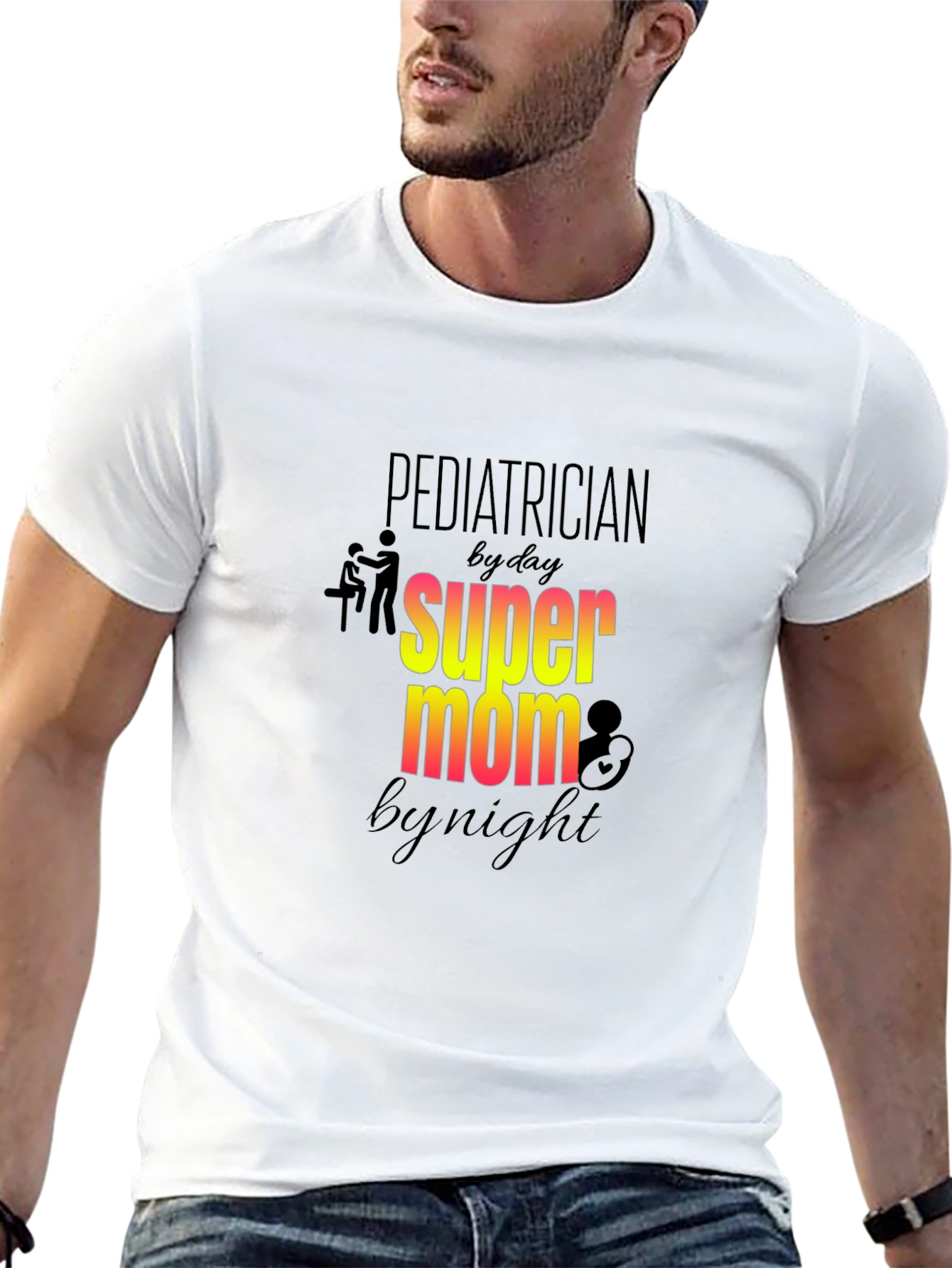 Pediatrician Super Mom Graphic Tee