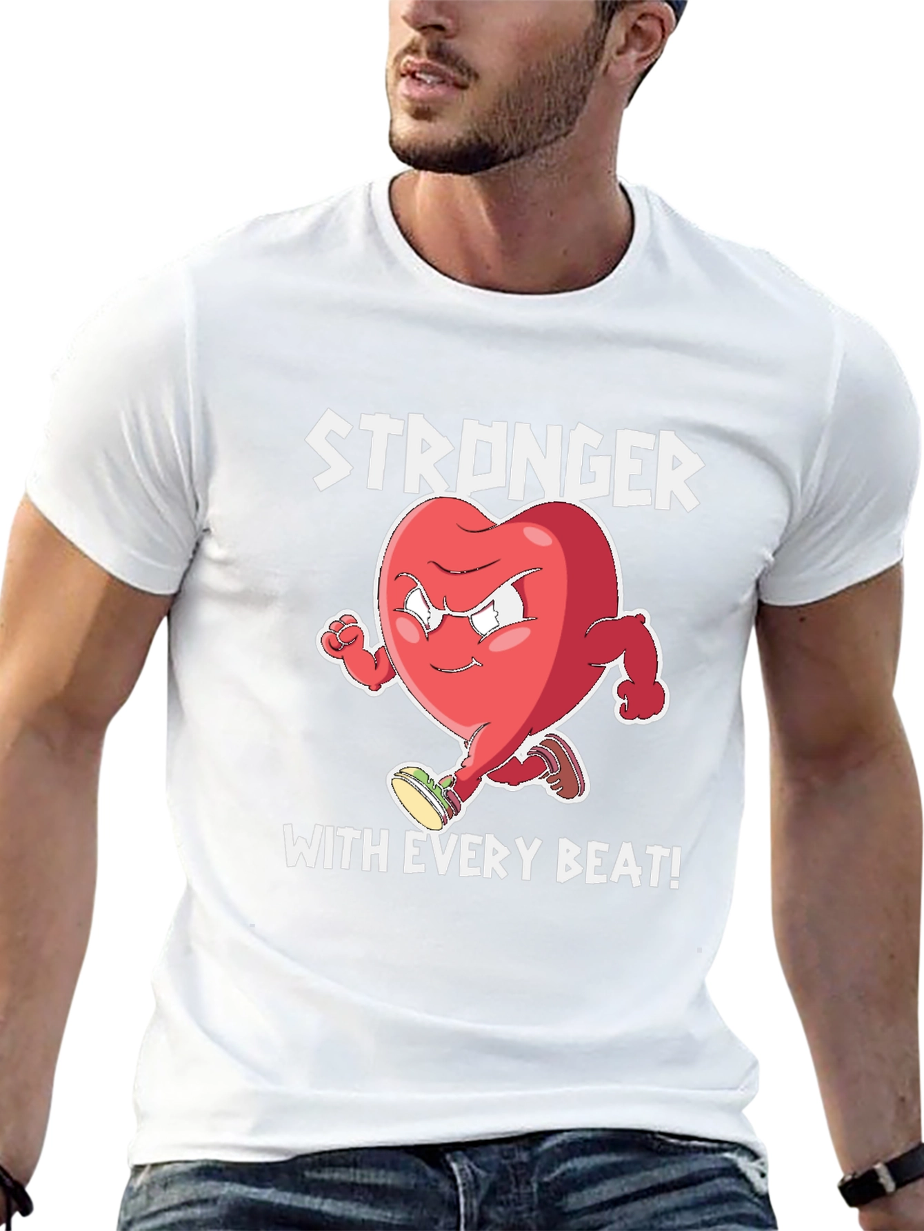 Stronger With Every Beat Graphic T-Shirt