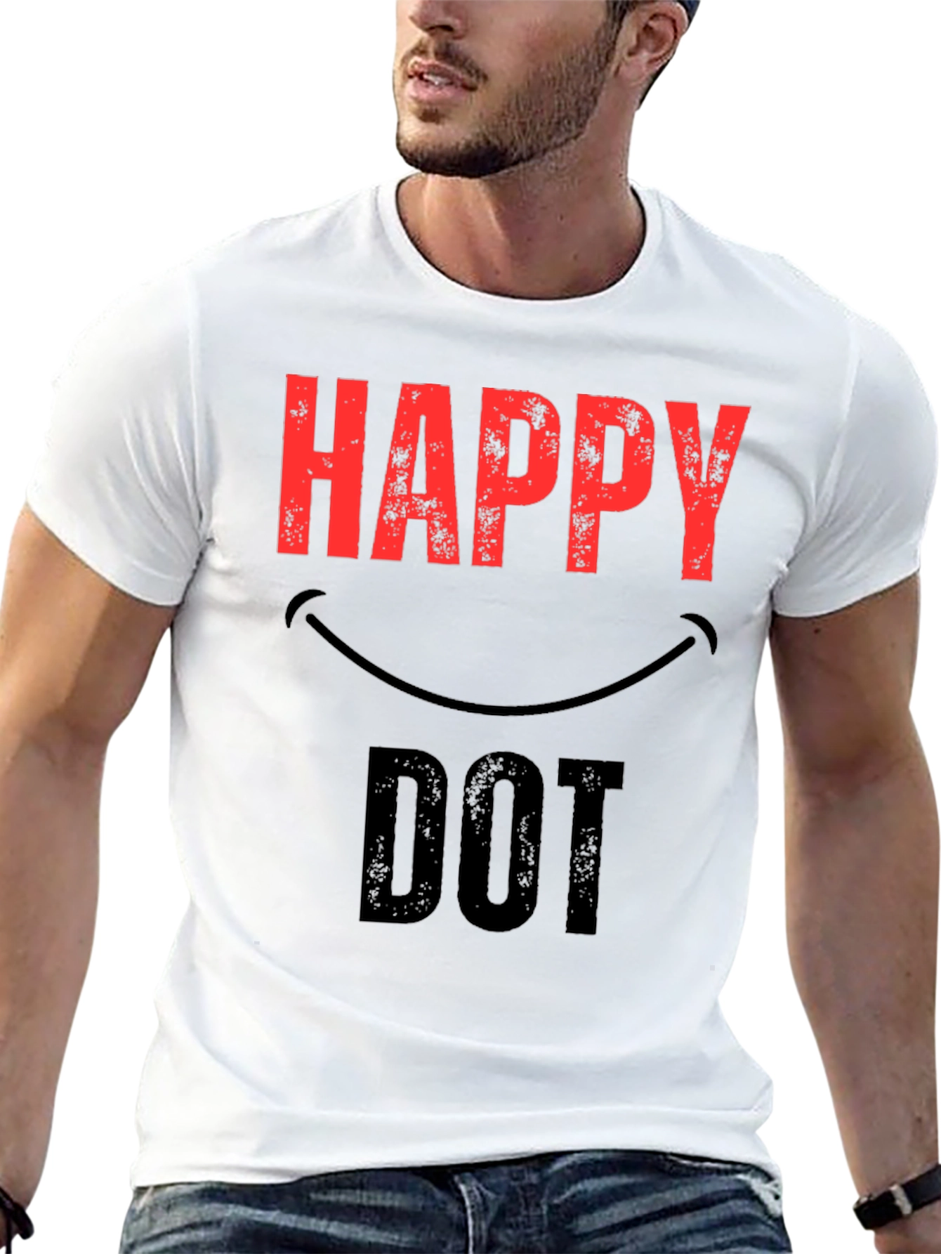 Happy Dot Graphic T-Shirt