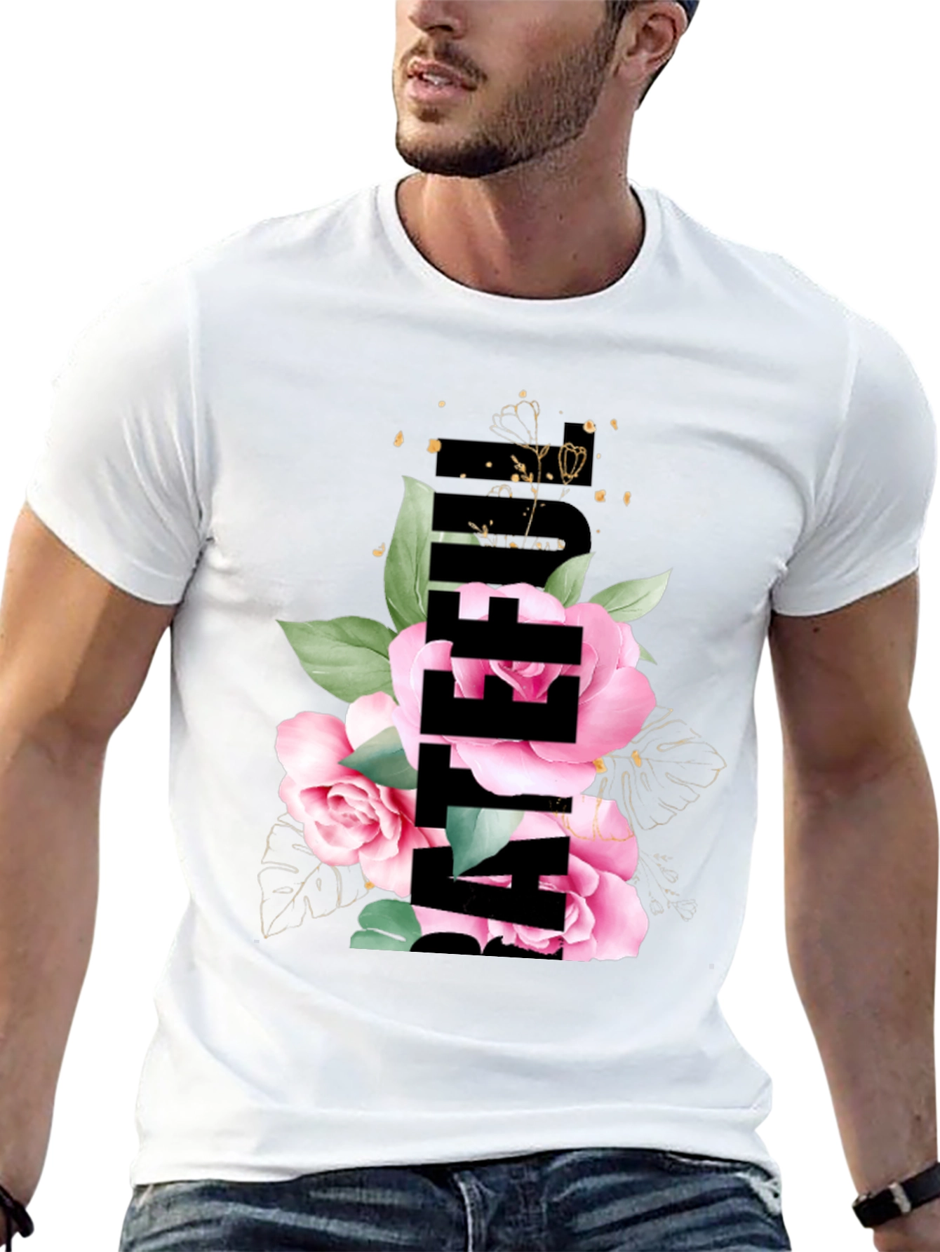 Floral Be After It Black Graphic Tee
