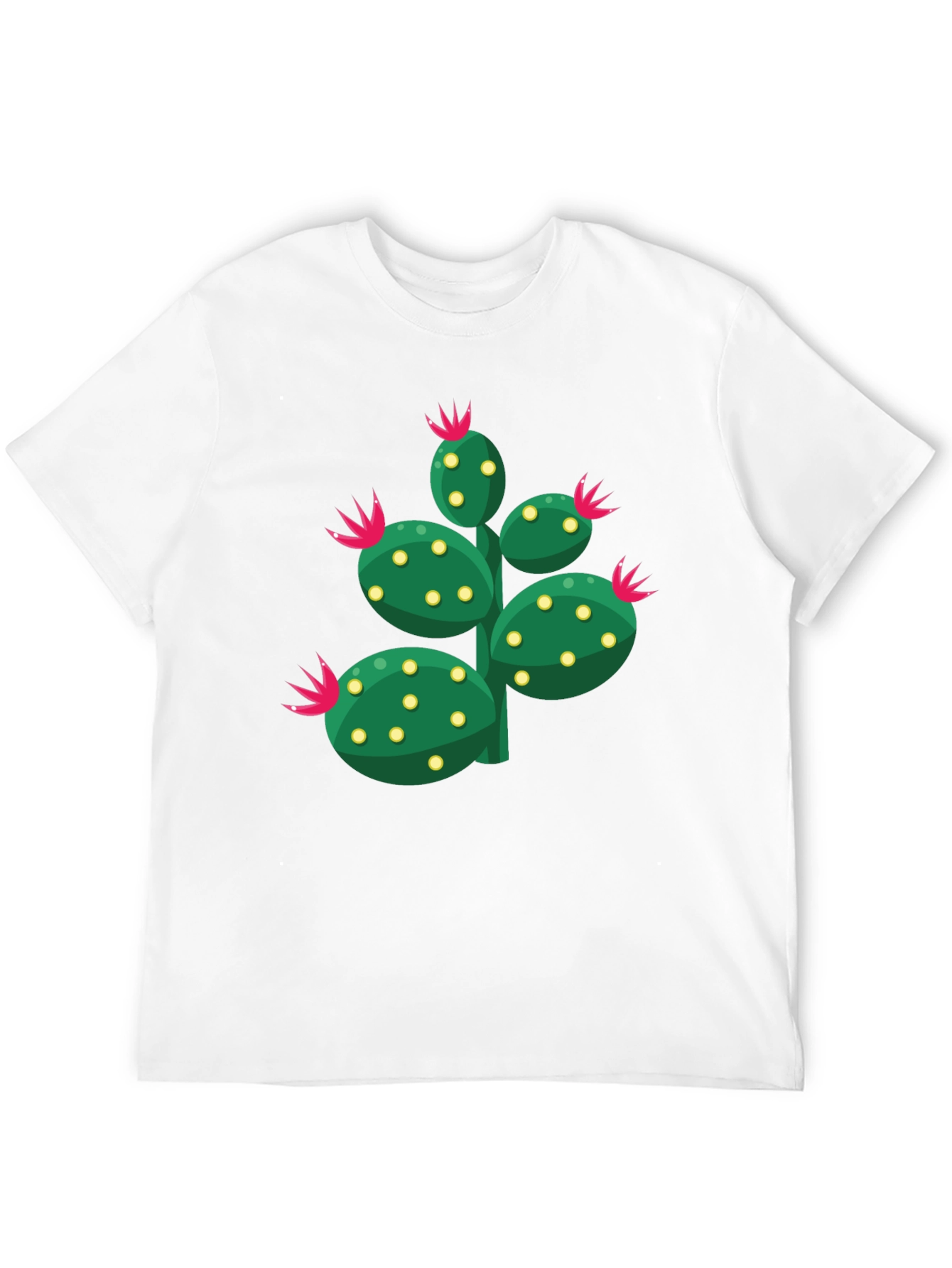 Cactus Graphic Print Crew Neck T-Shirt