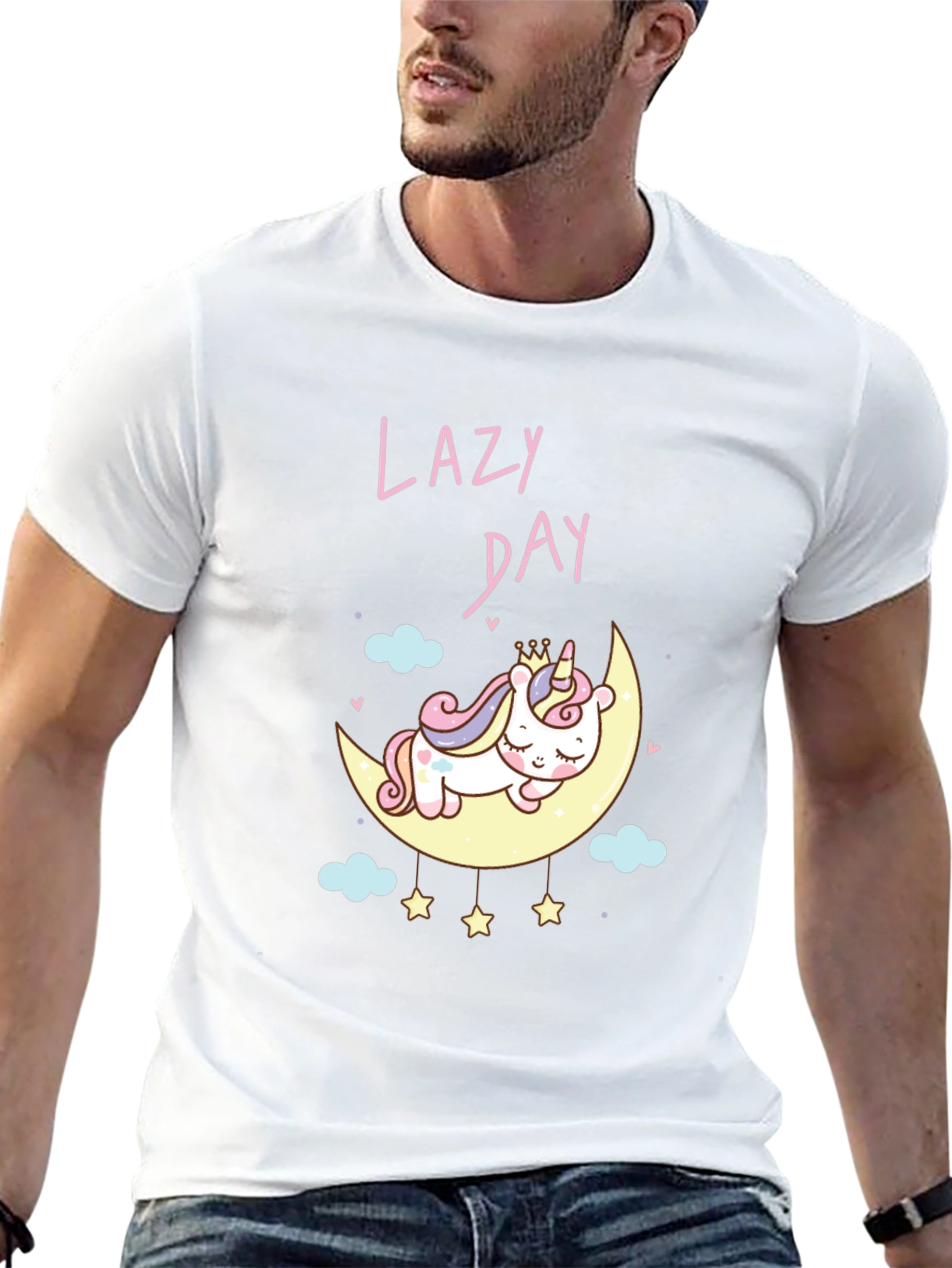 Lazy Day Unicorn Graphic T-Shirt