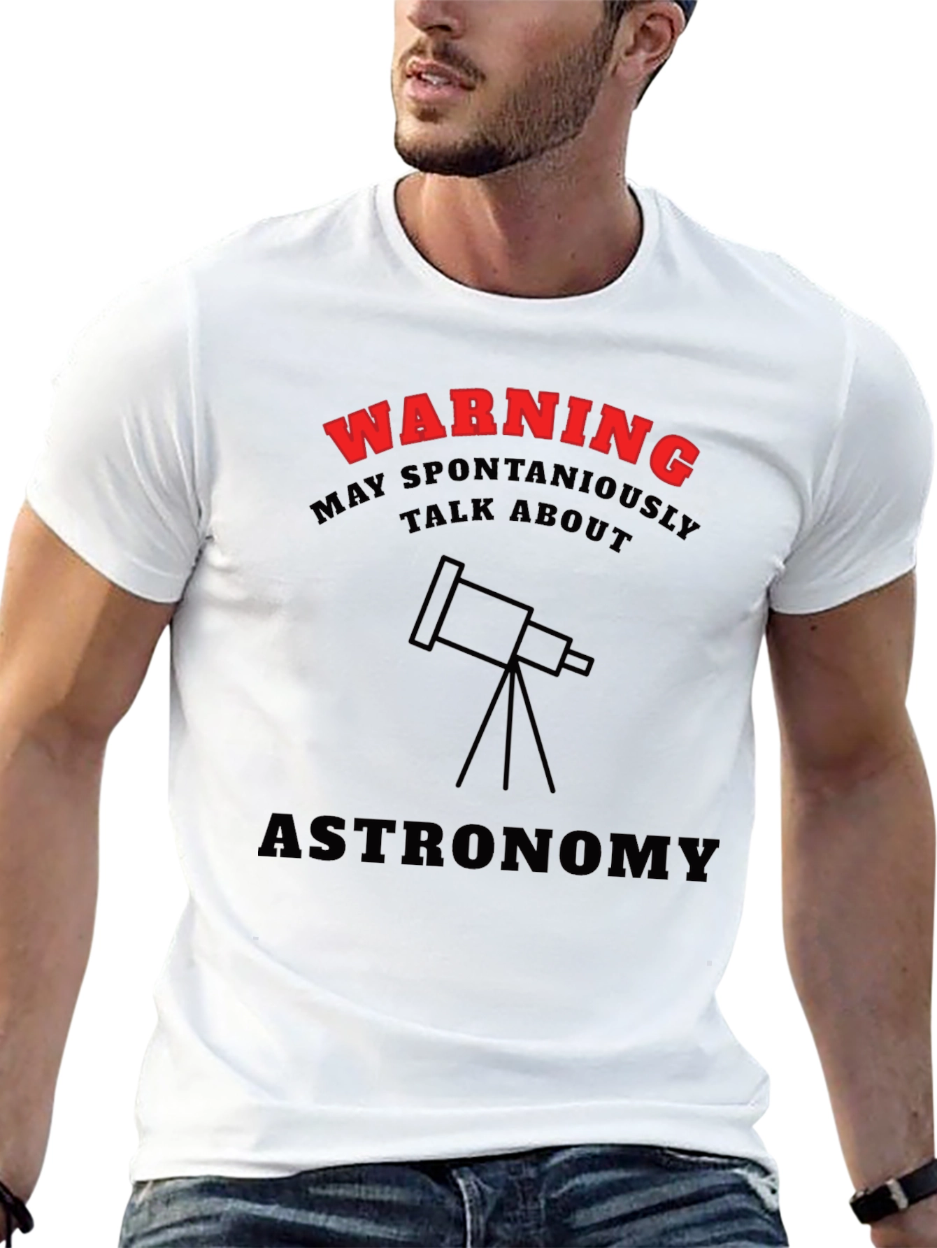 Astronomy Warning T-Shirt - Spontaneously Talk About Stars!