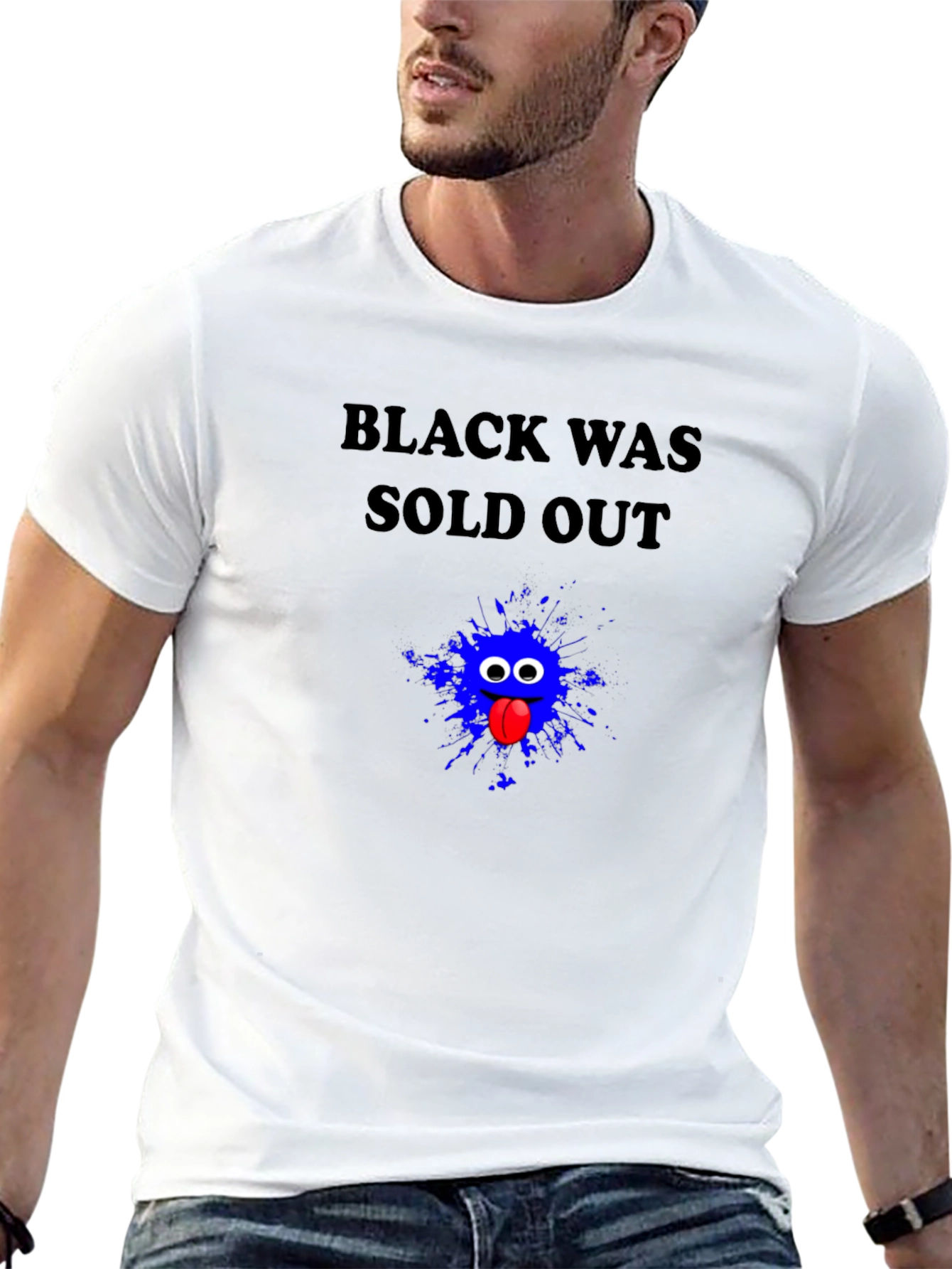 Humorous Black Was Sold Out Graphic Tee